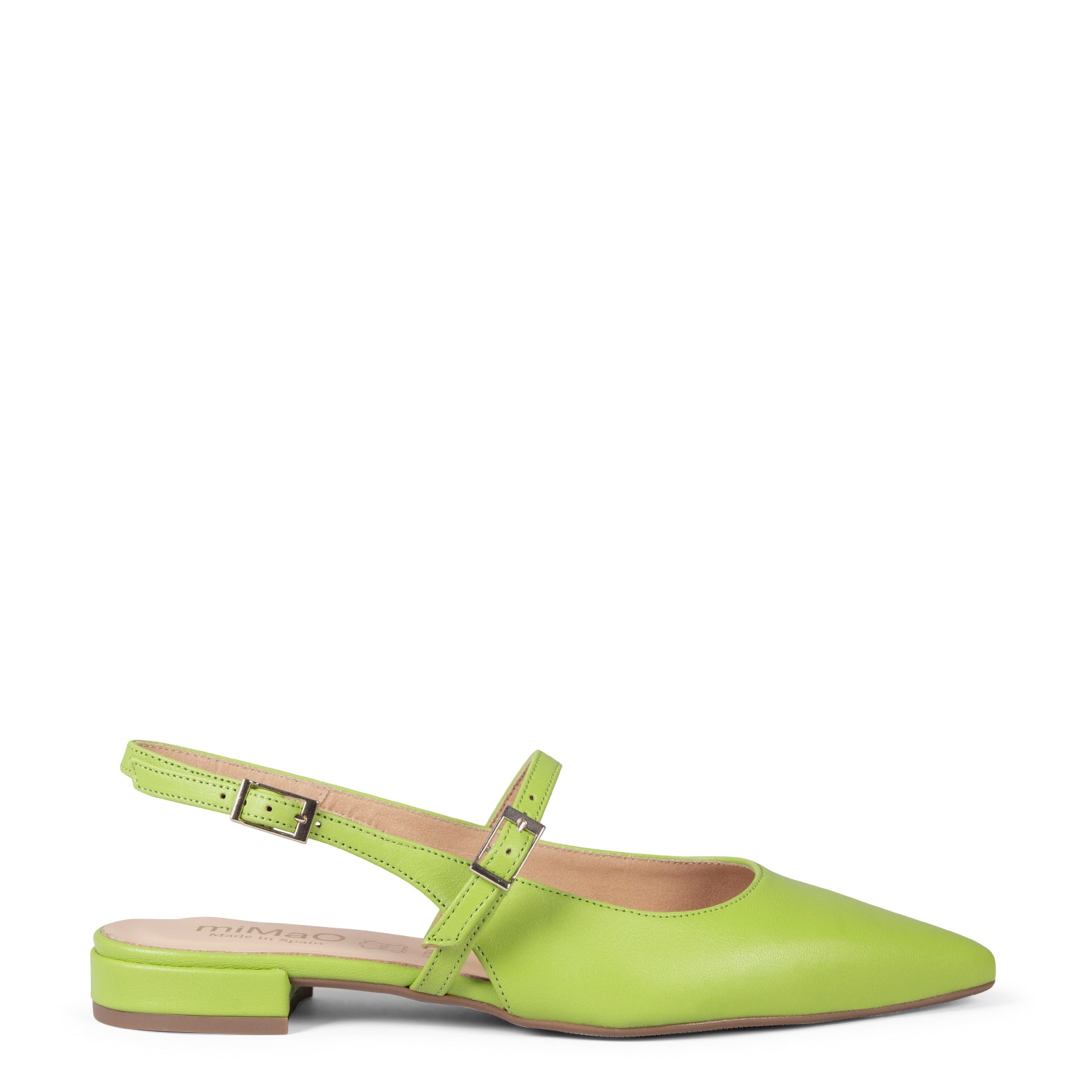 EVA - ZAPATOS ELEGANTES DESTALONADOS VERDE PISTACHO