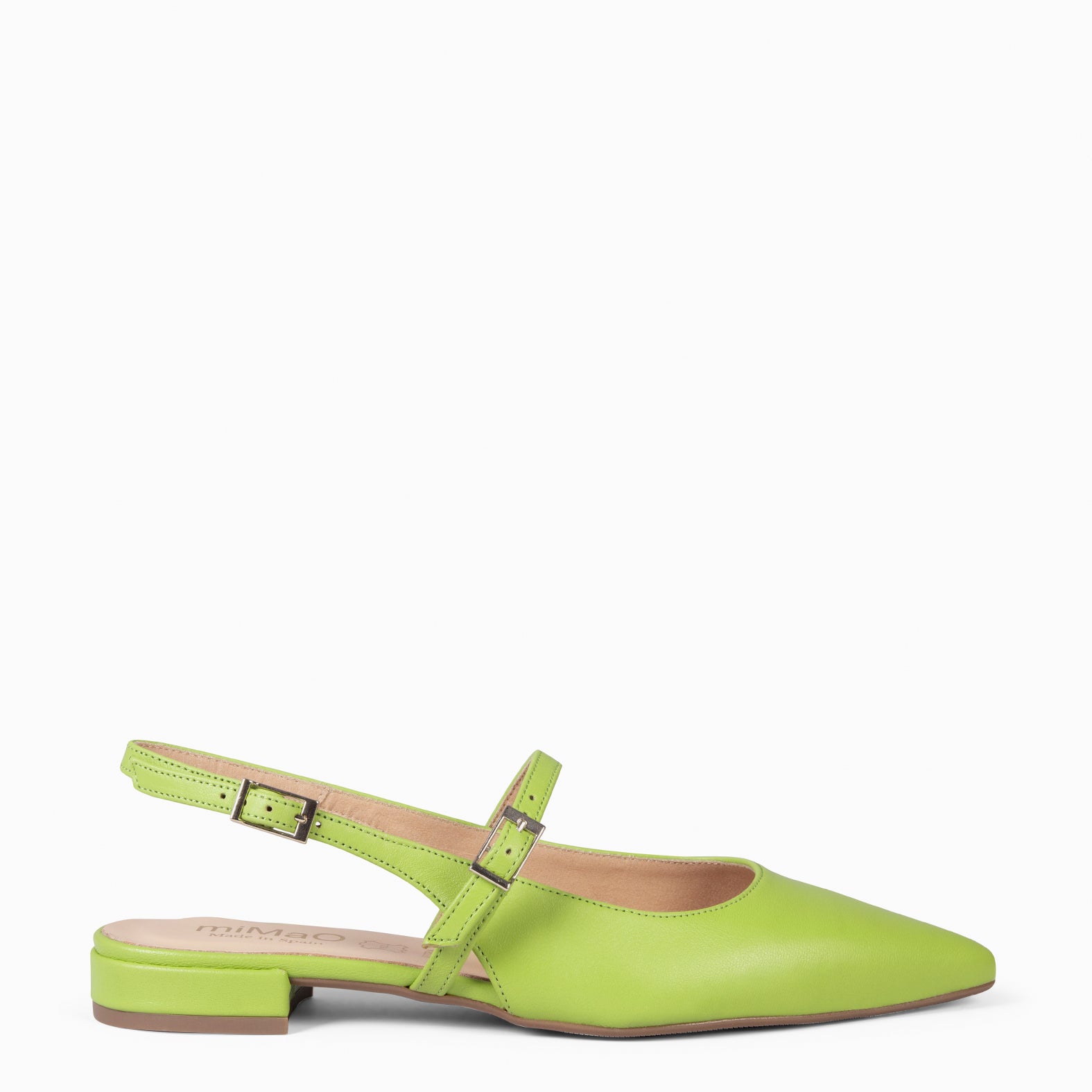 EVA - ZAPATOS ELEGANTES DESTALONADOS VERDE PISTACHO