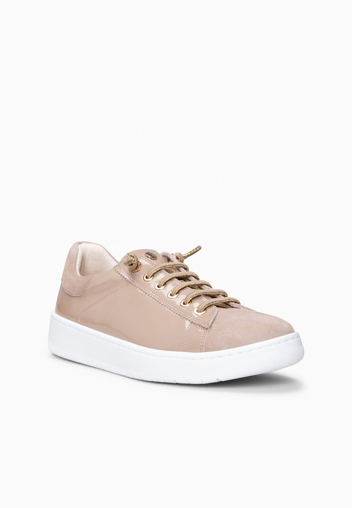 NANTES - Zapatillas de piel CHAROL NUDE