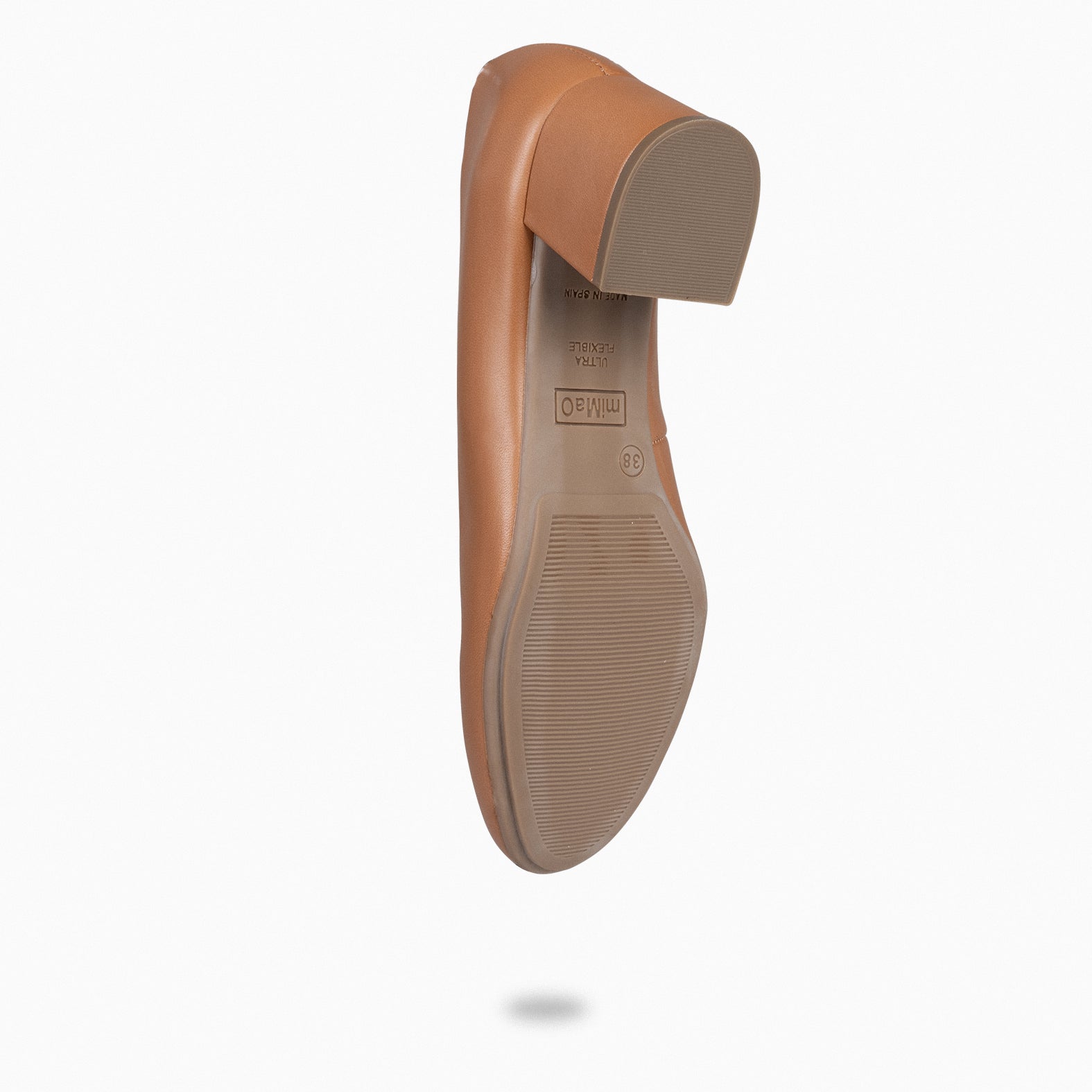 URBAN REDONDO SALON - Zapatos de tacón bajo de napa CAMEL - miMaO ®