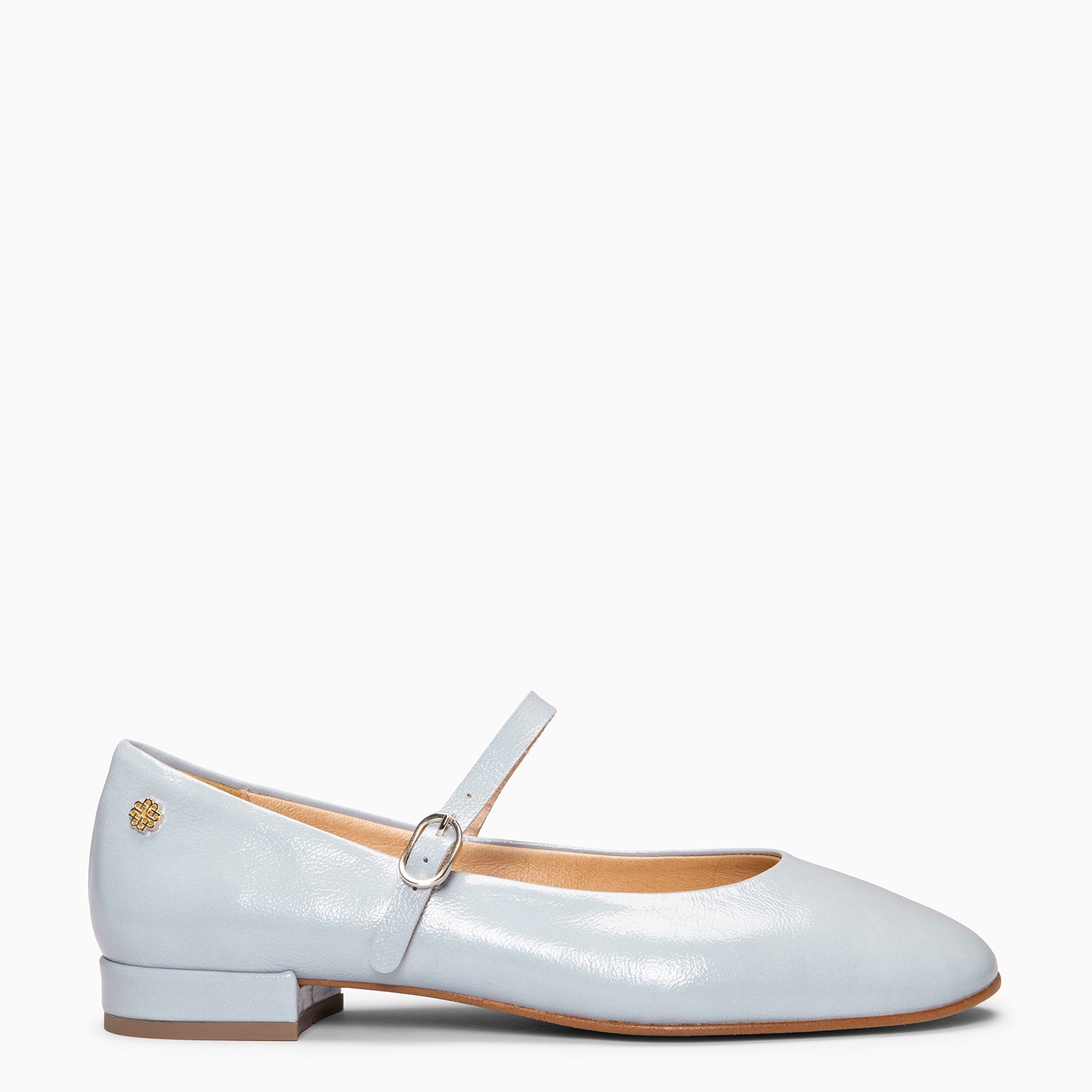 ZOE - Mary Jane à lanière en cuir vernis BLEU