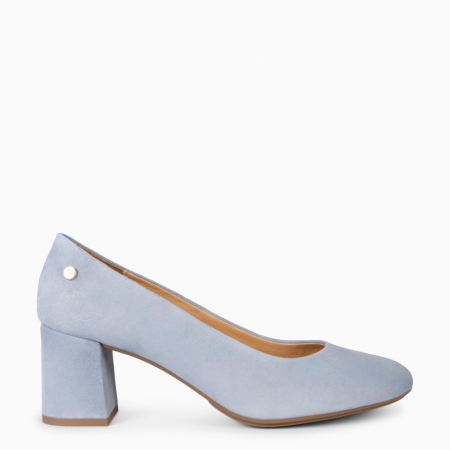 GRAN URBAN REDONDO – Zapatos de tacón medio de ante AZUL - miMaO ®