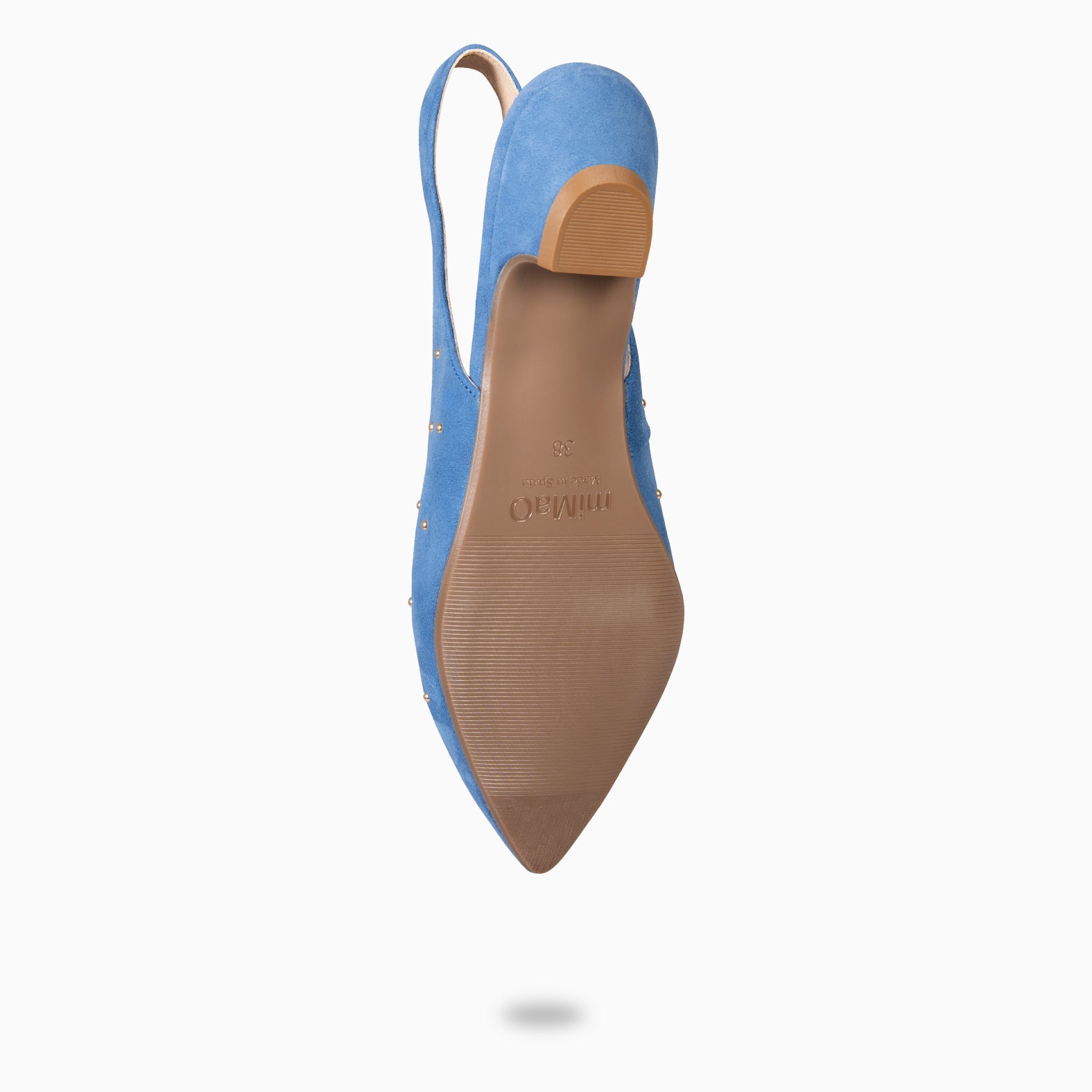 ORION – ZAPATOS BAJOS DESTALONADOS CON TACHAS AZUL