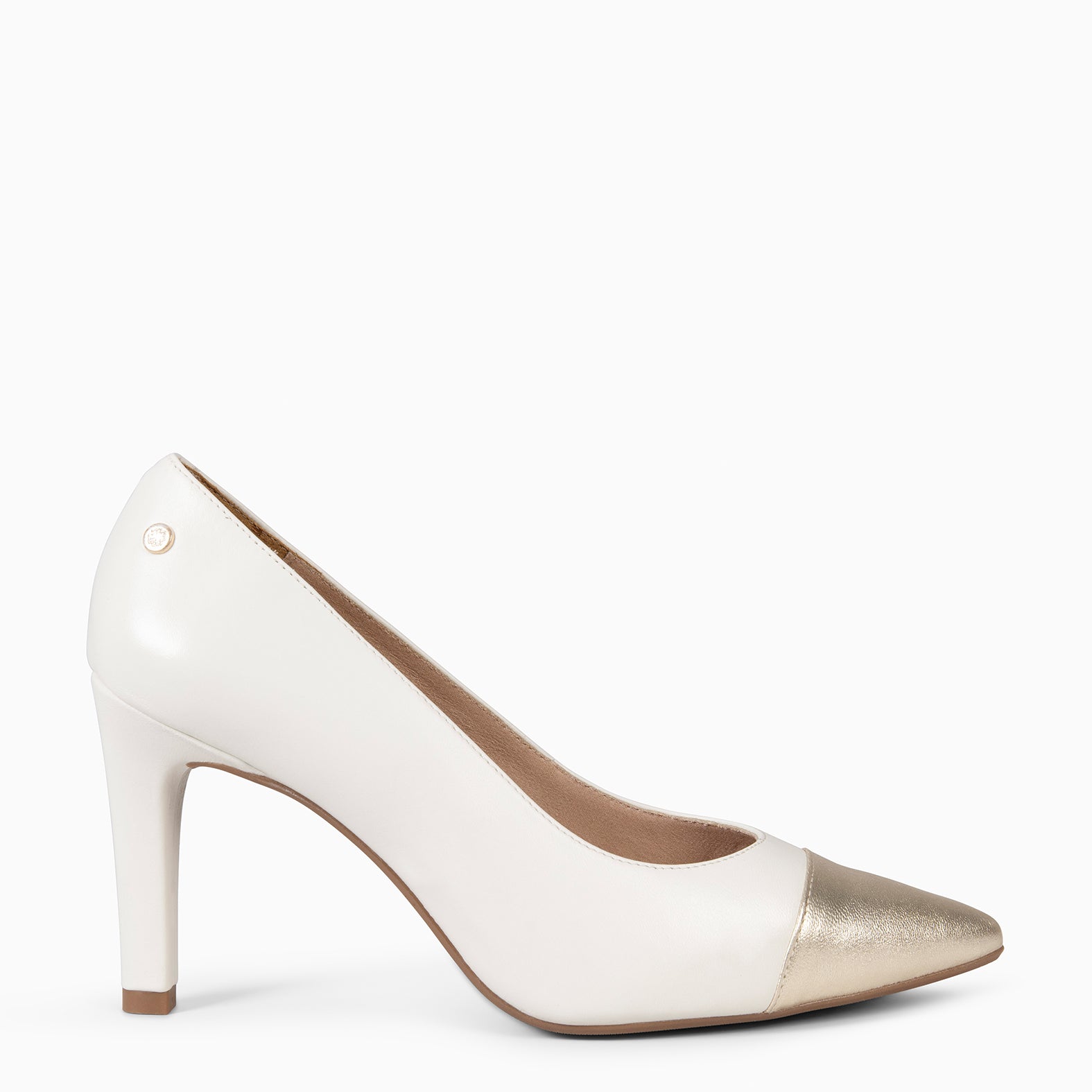LILLY – Zapato de tacón alto y puntera MARFIL - miMaO ®