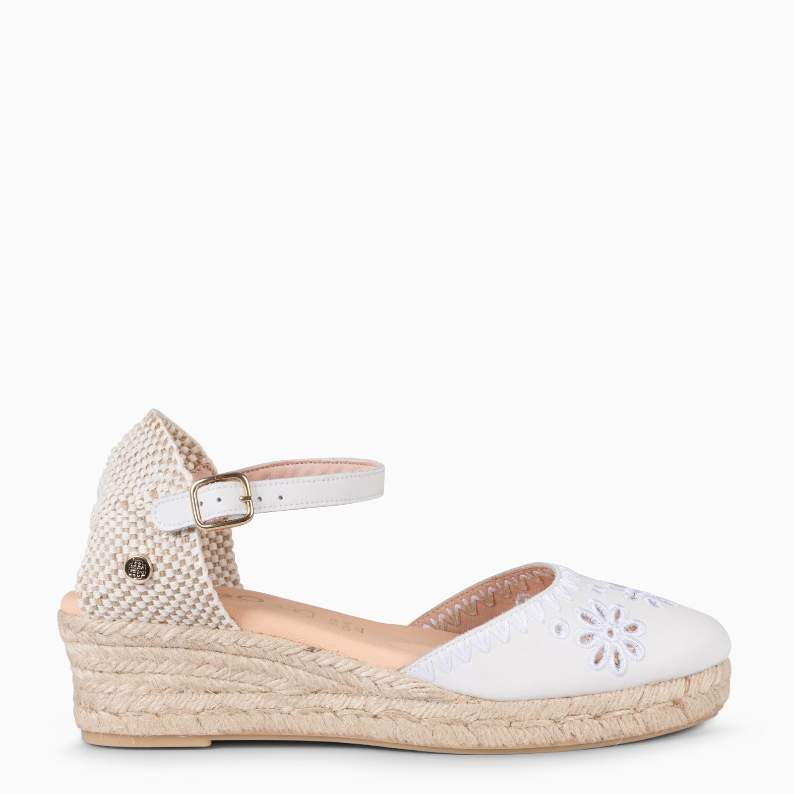 CASARES XS - Cuña bajo de esparto BLANCO - miMaO ®