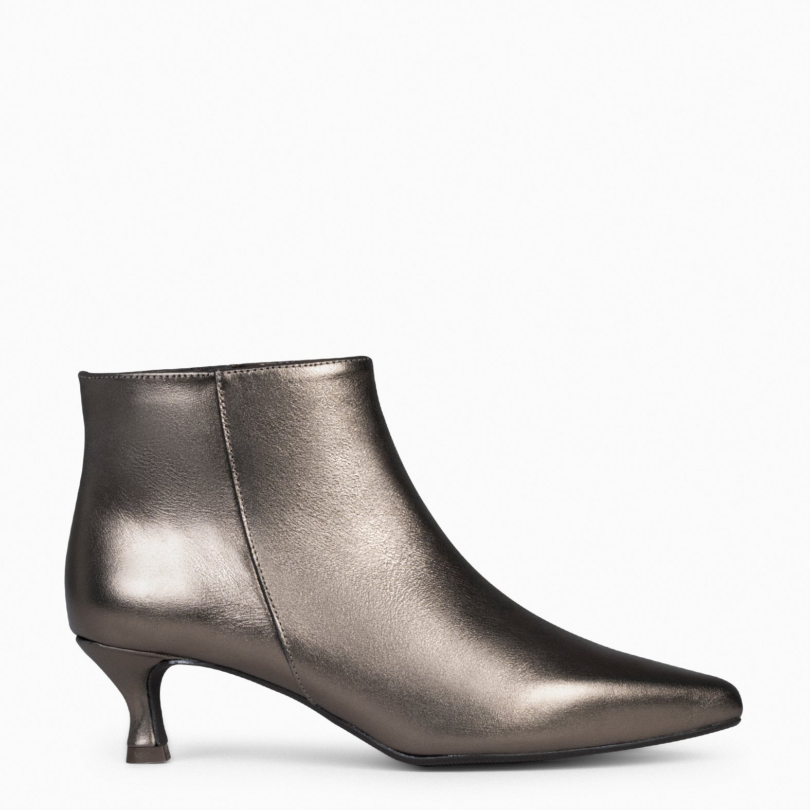 ROYAL - Botines tacón bajo BRONCE napa - miMaO ®