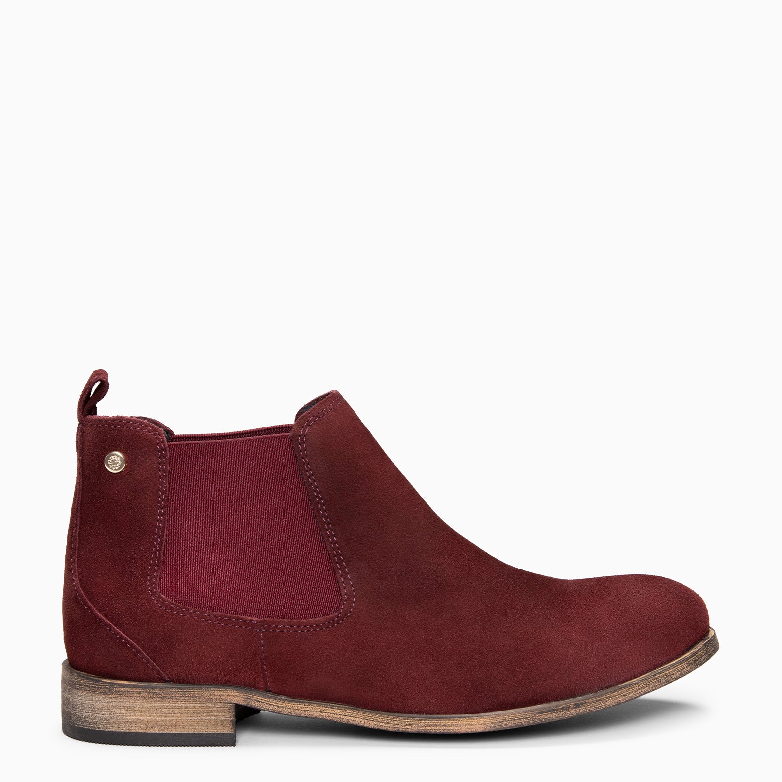 CLAIRE - Botín de serraje estilo Chelsea BURDEOS - miMaO ®