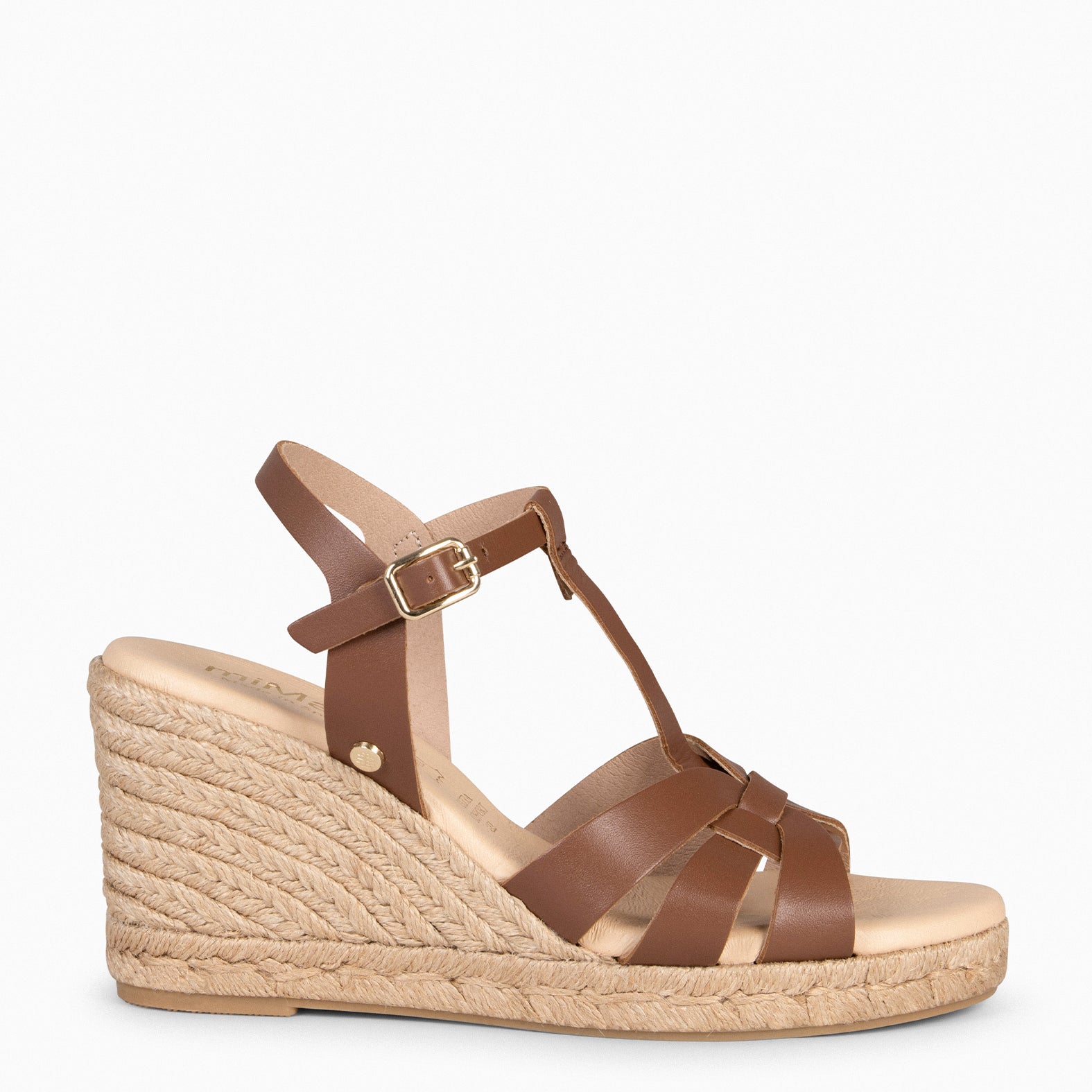 VALERIA - Sandalias de esparto con tiras MARRÓN - miMaO ®