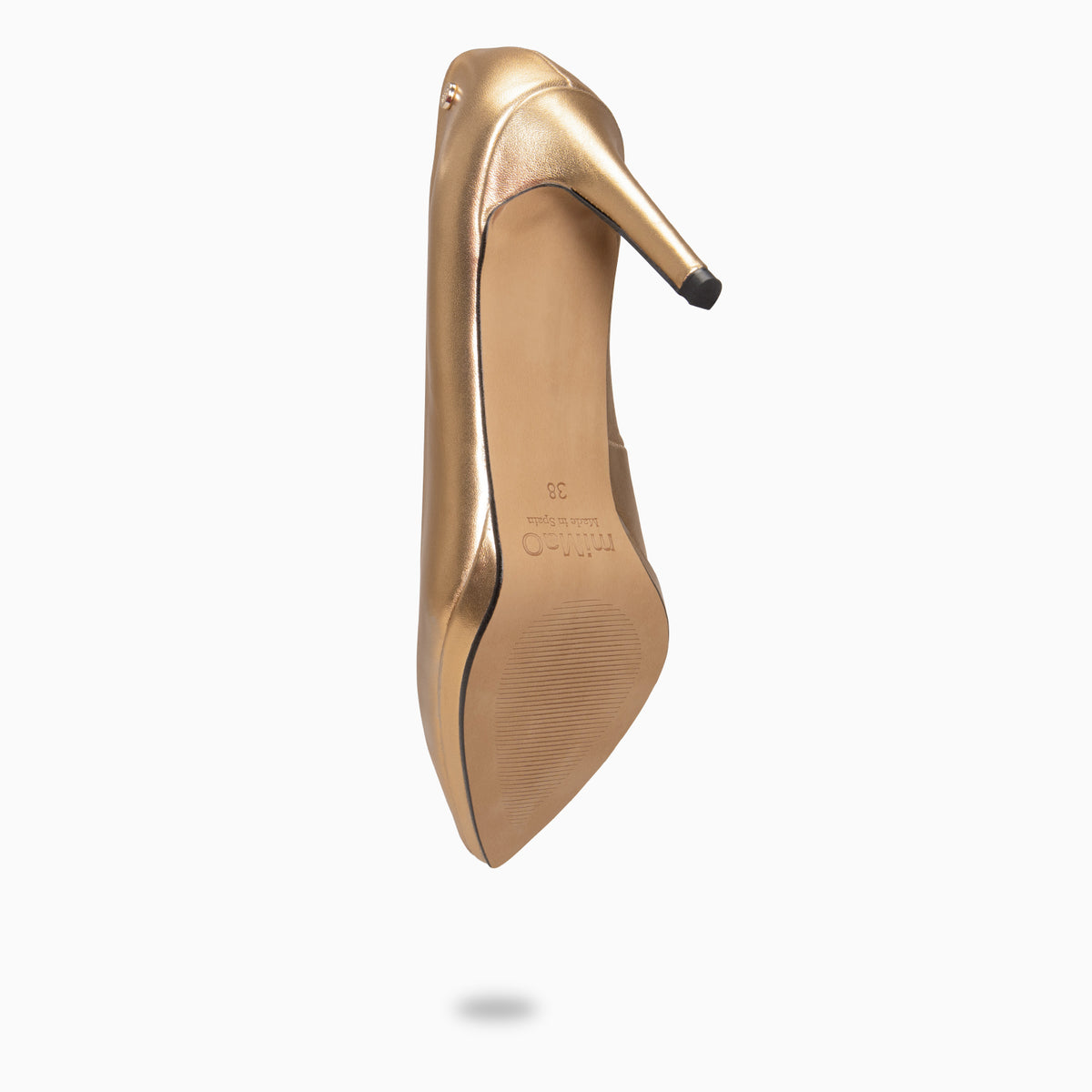 LAUREN - Zapato de tacón alto en piel DORADO
