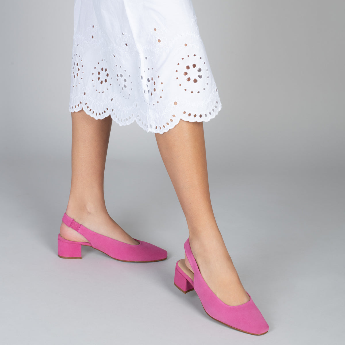 URBAN LADY – Zapatos de tacón destalonados FUCSIA