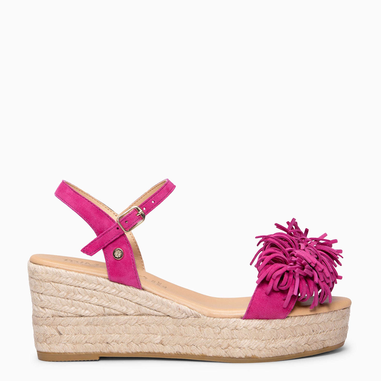 CELESTE - Cuñas de esparto de serraje FUCSIA