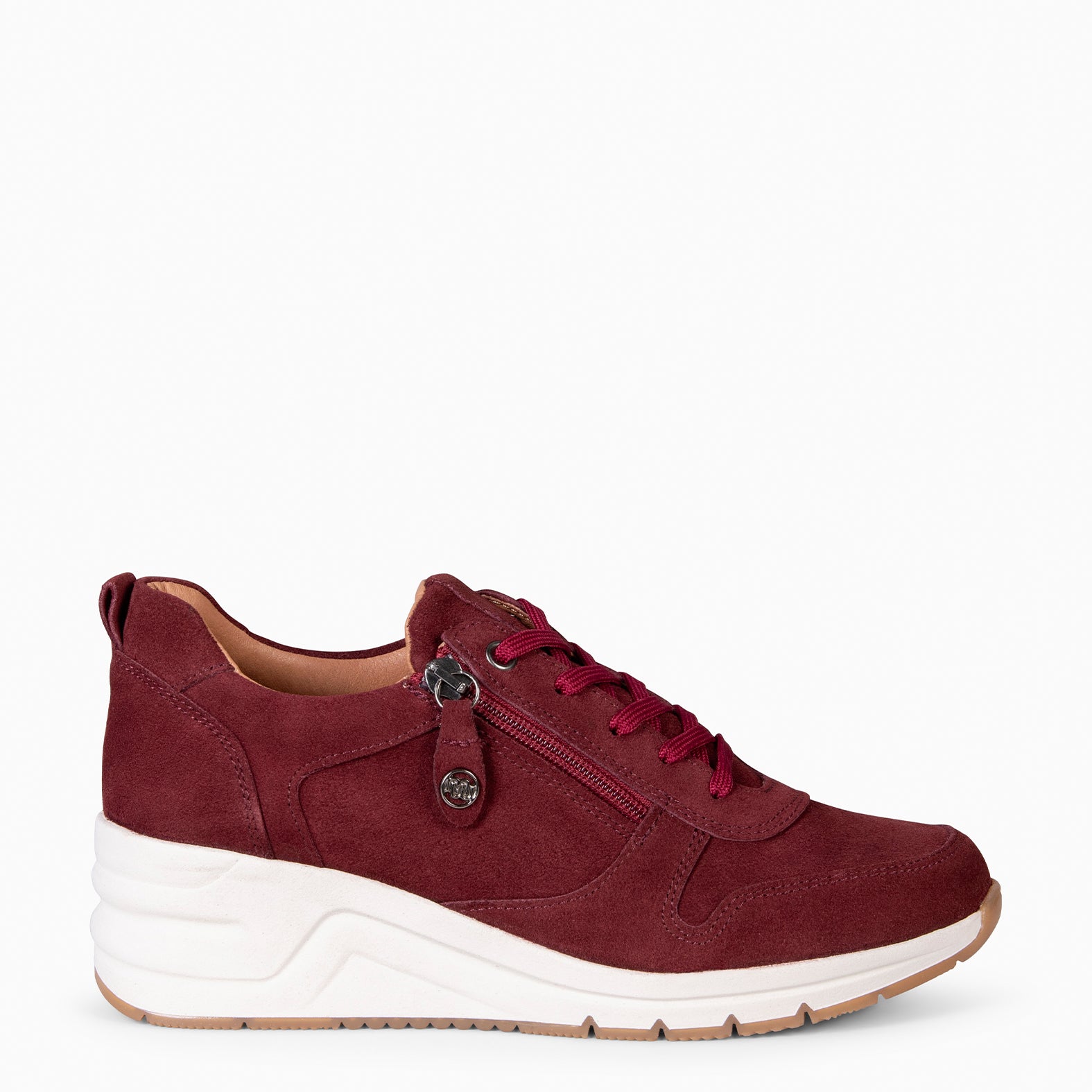 ARLES – Zapatillas deportivas con adorno cremallera GRANATE - miMaO ®