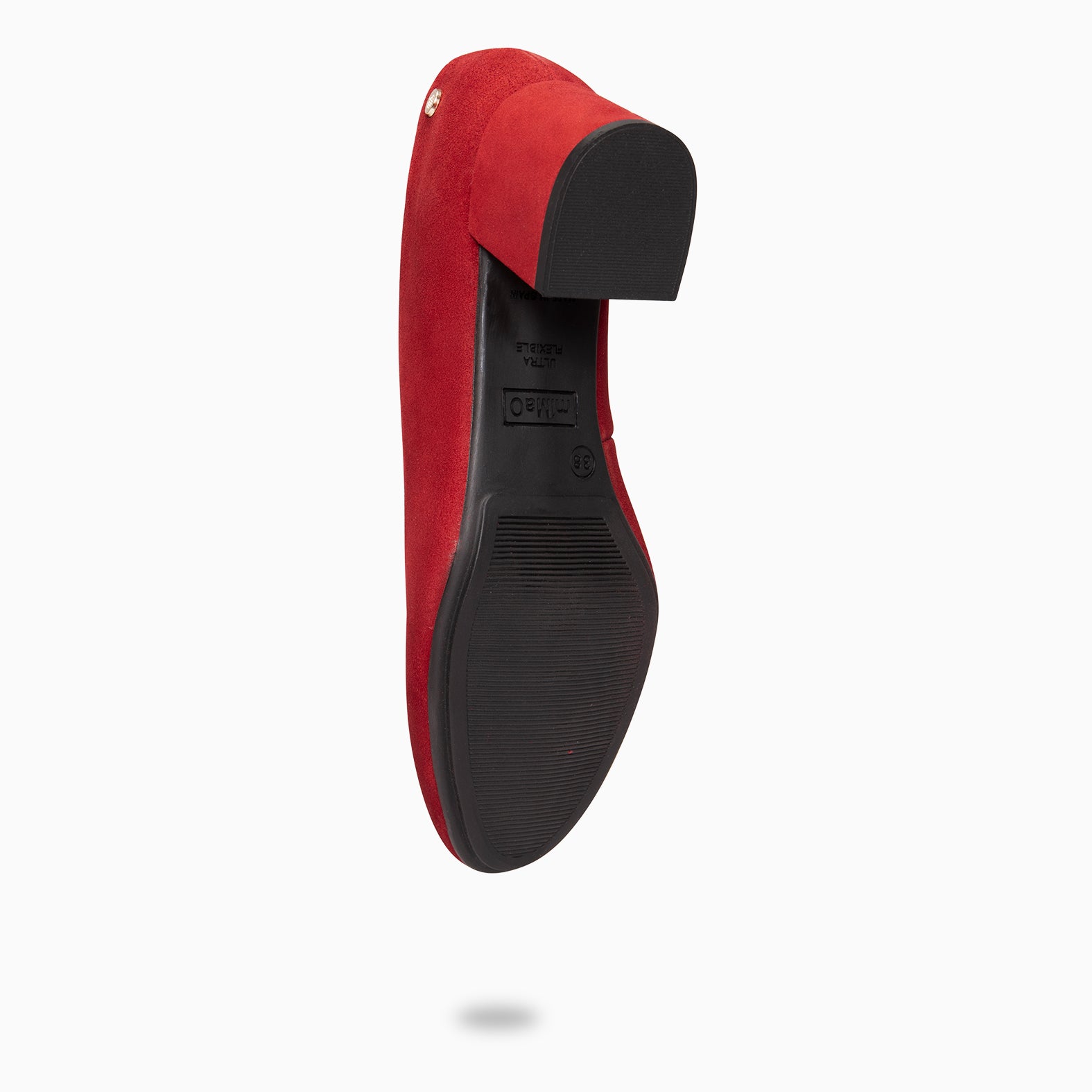 URBAN REDONDO - Zapatos de tacón bajo de ante GRANATE