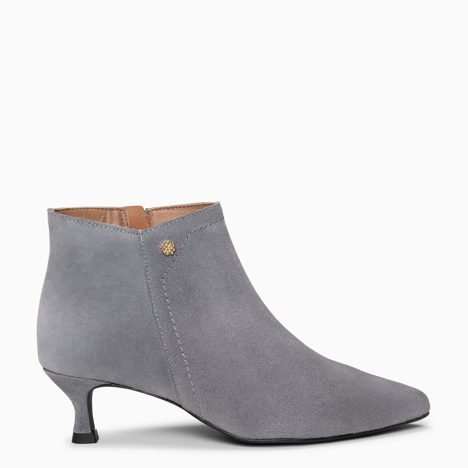 LORD – Botines tacón bajo GRIS - miMaO ®