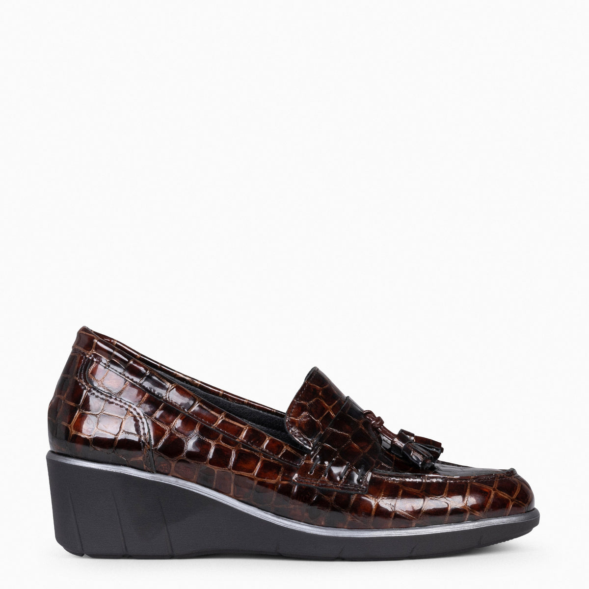 BORLAS COCO - Mocasín borlas mujer MARRÓN