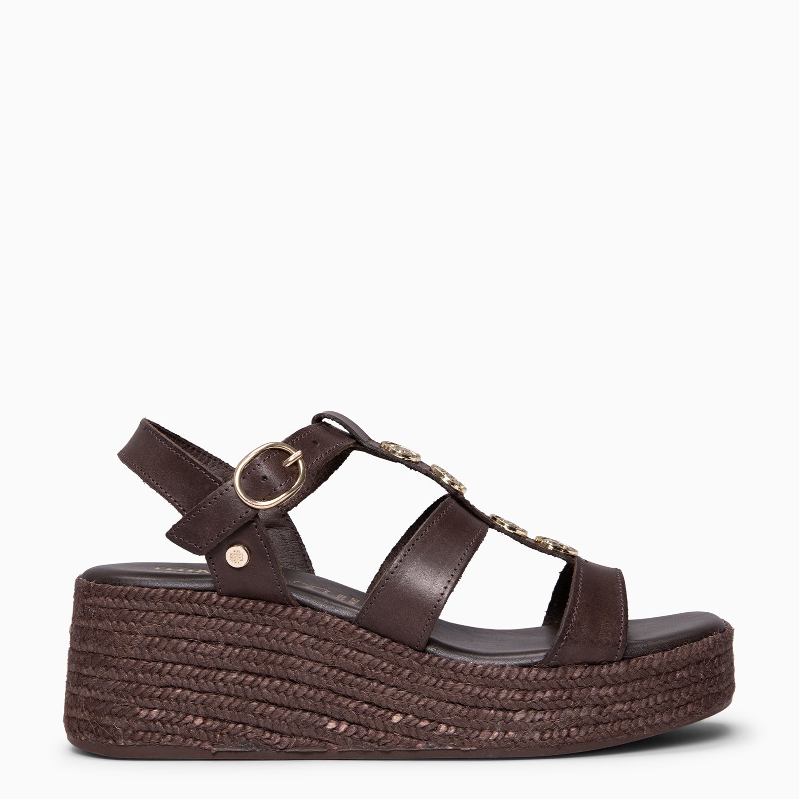 DANAE - Sandalias de plataforma de yute MARRON