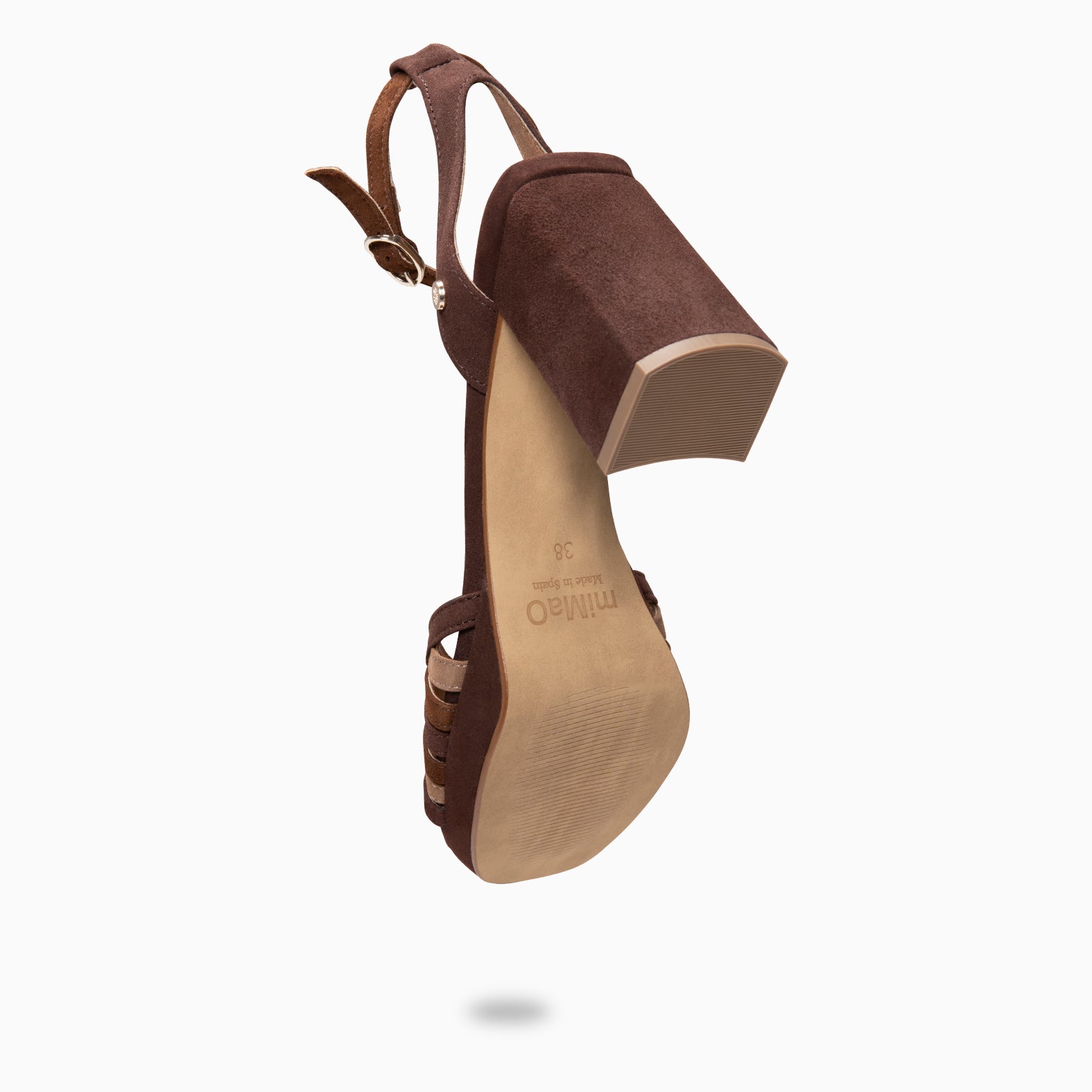 CRISTEL - BROWN ELEGANT WOMEN'S HEELED SANDALS