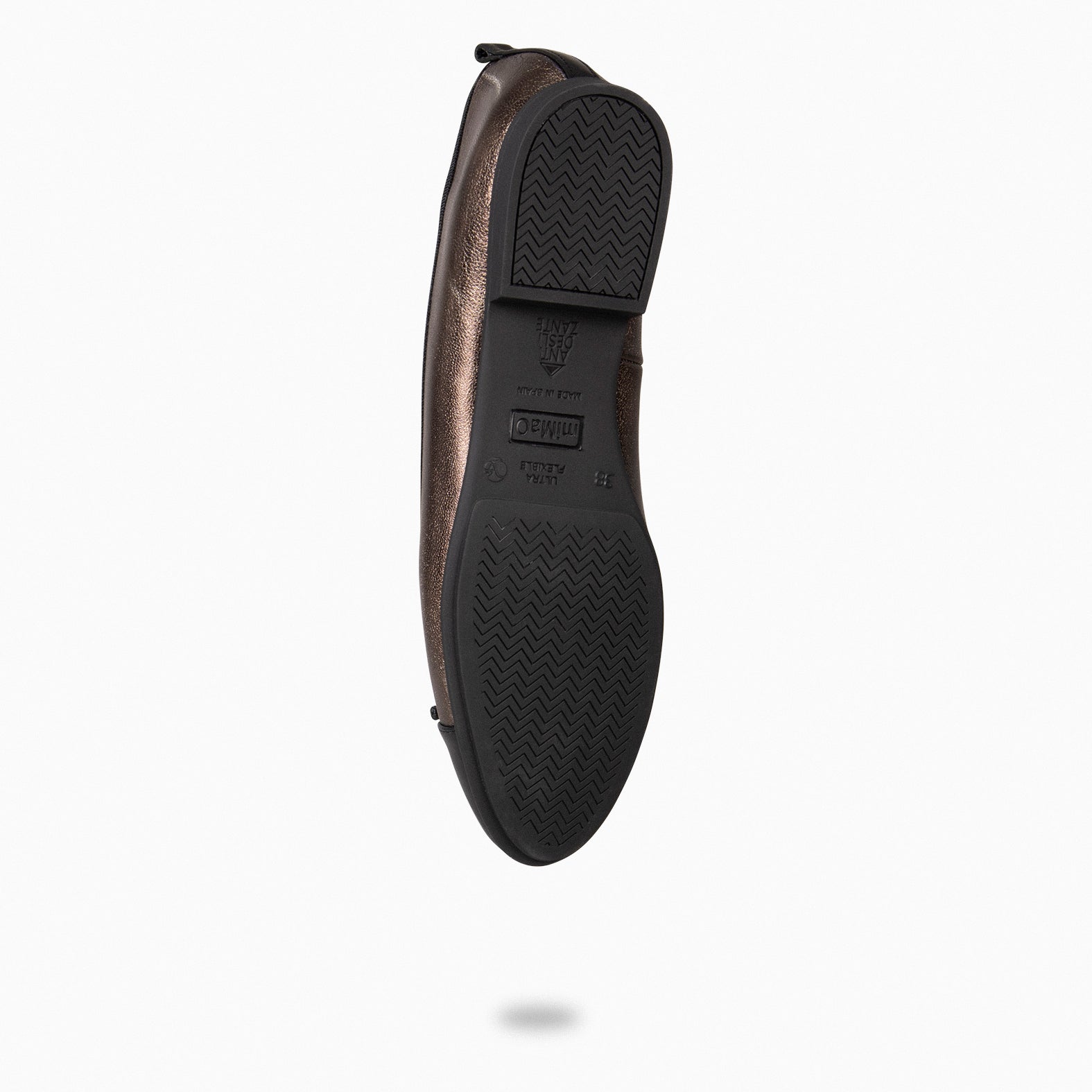 NICOLLE – Bailarina plana con puntera BRONCE - miMaO ®