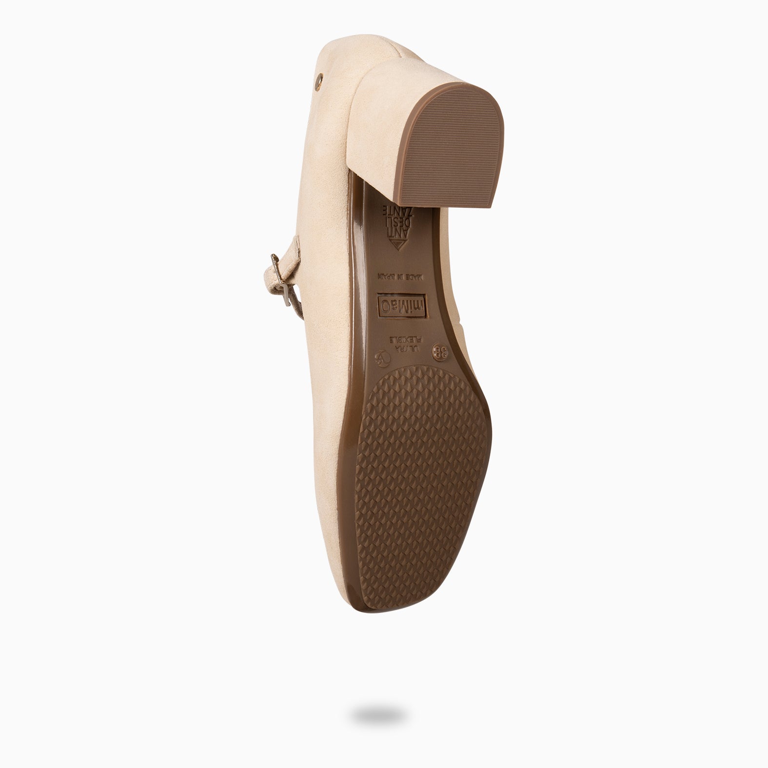 BELLA - BEIGE SUEDE LEATHER MARY-JANE SHOES