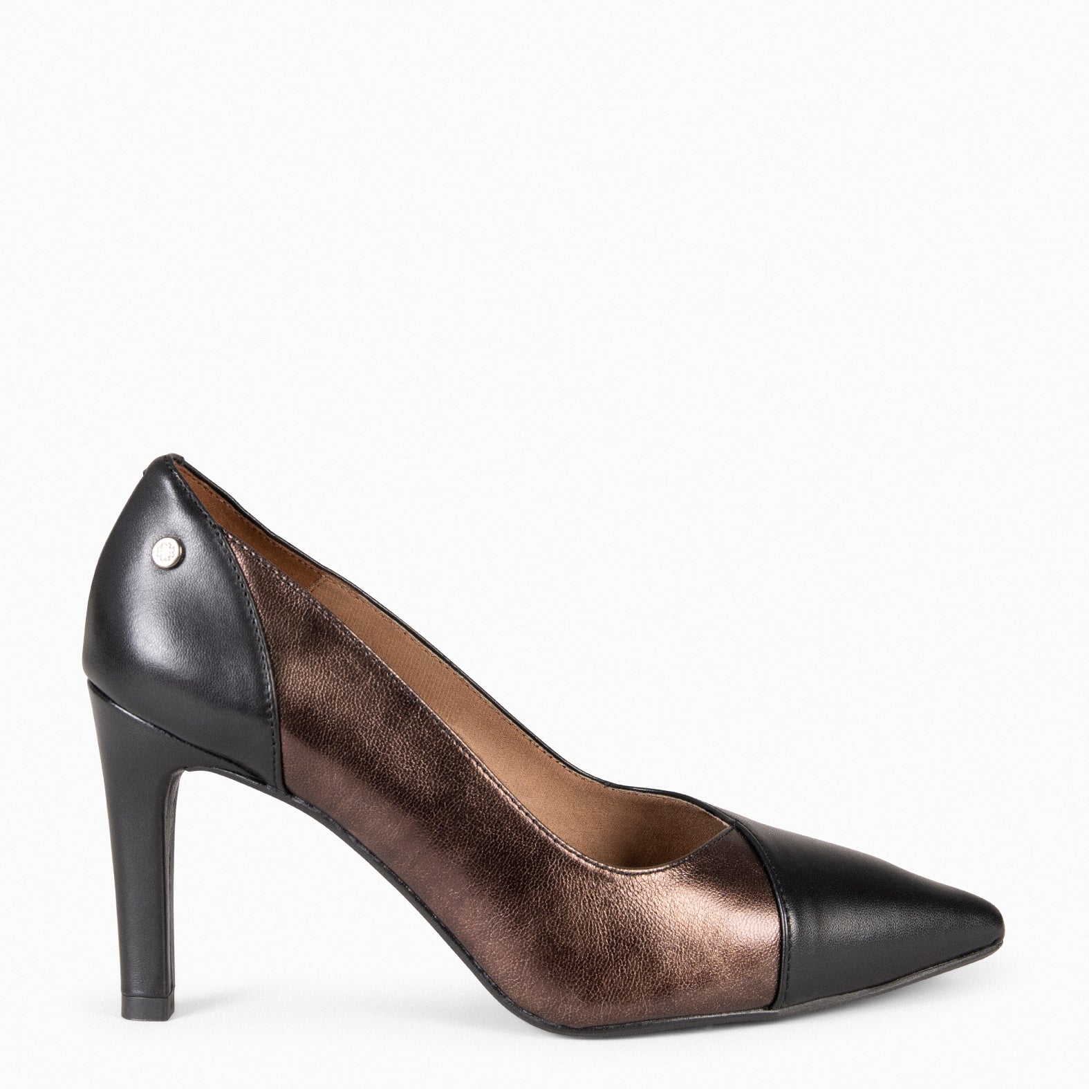 GLAM NIGHT– ZAPATOS ELEGANTES DE TACÓN ALTO NEGRO COBRE - miMaO ®