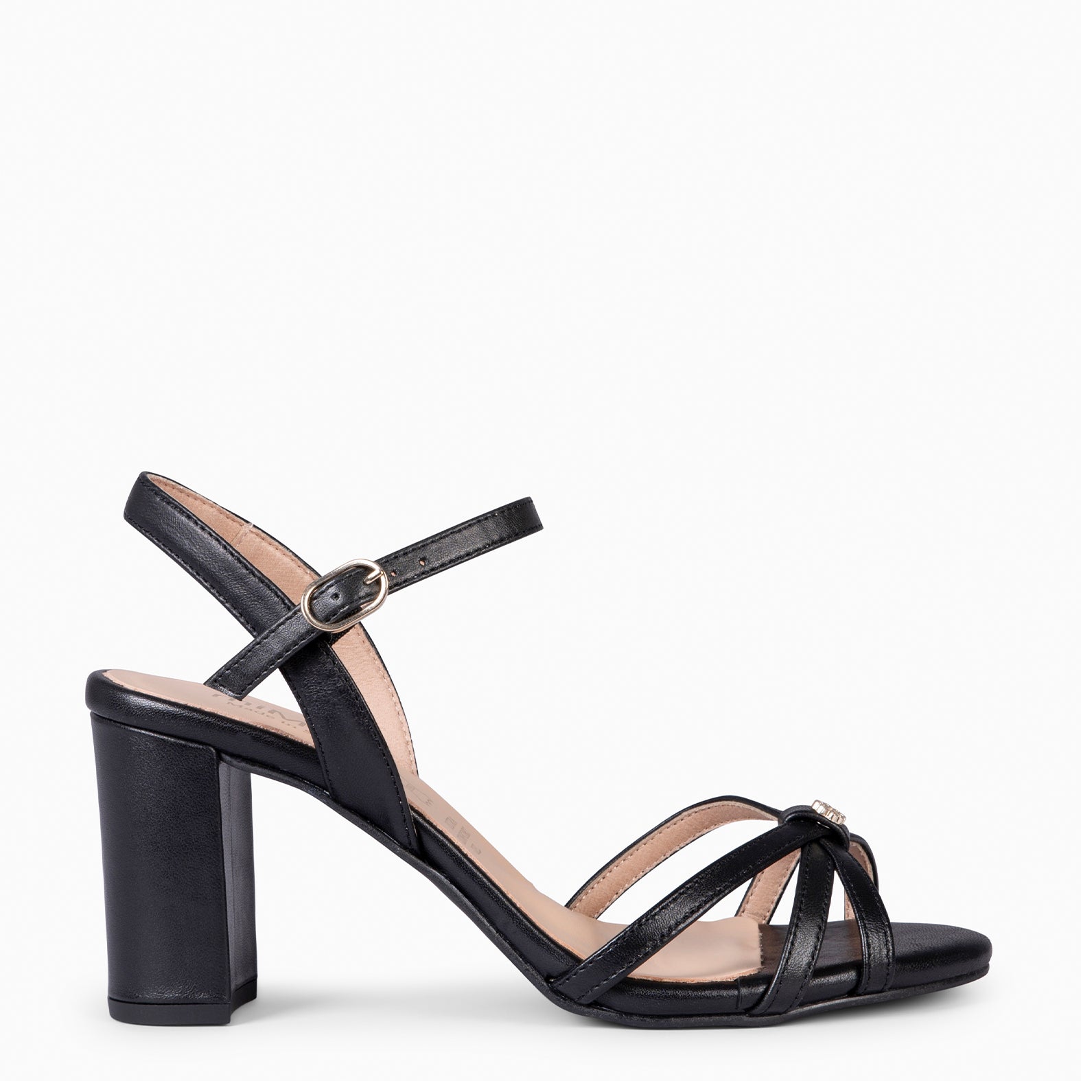 SONIA - SANDALIAS ELEGANTES DE TACÓN ALTO NEGRO - miMaO ®