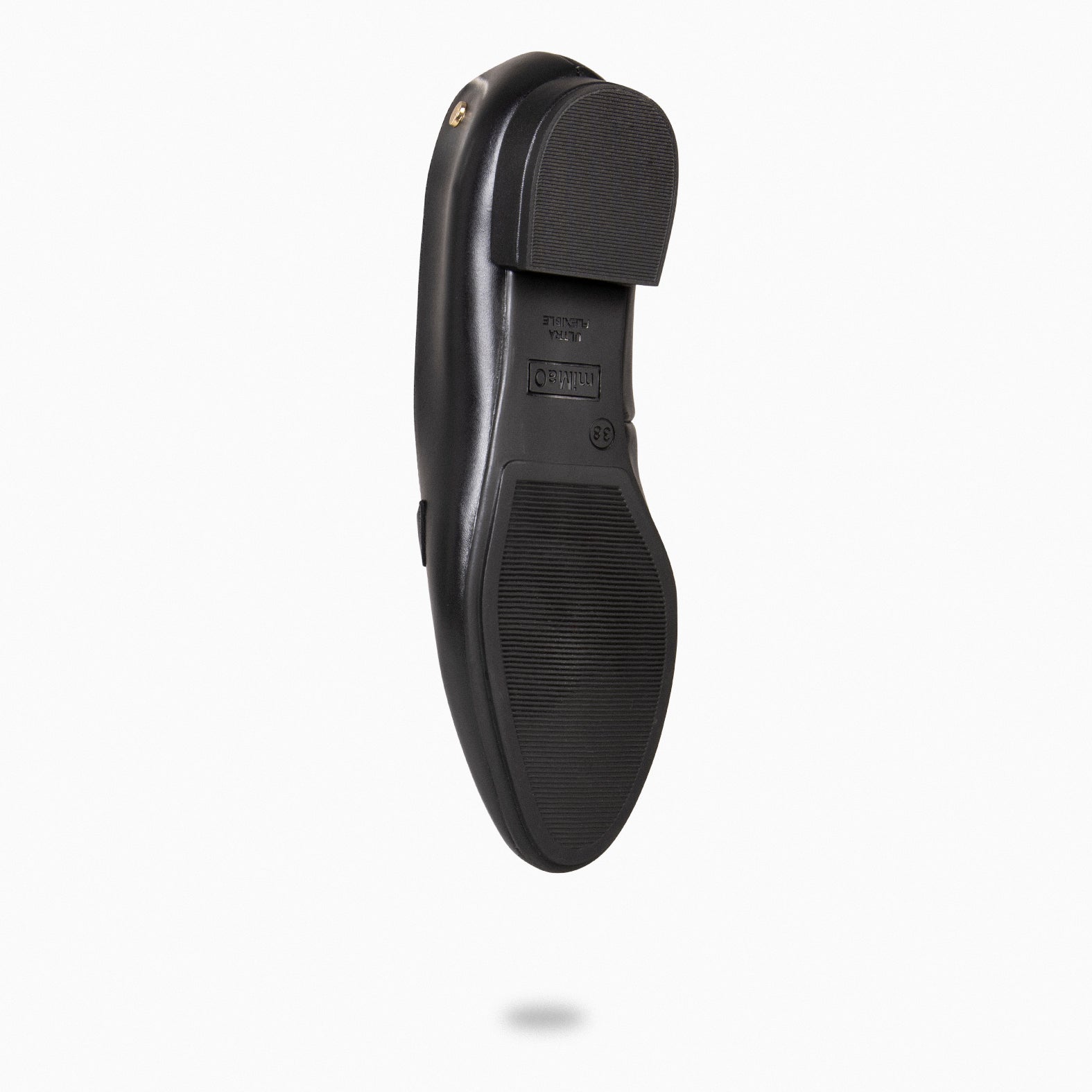 CHAIN - Mocasines planos con adorno metalizado NEGRO - miMaO ®