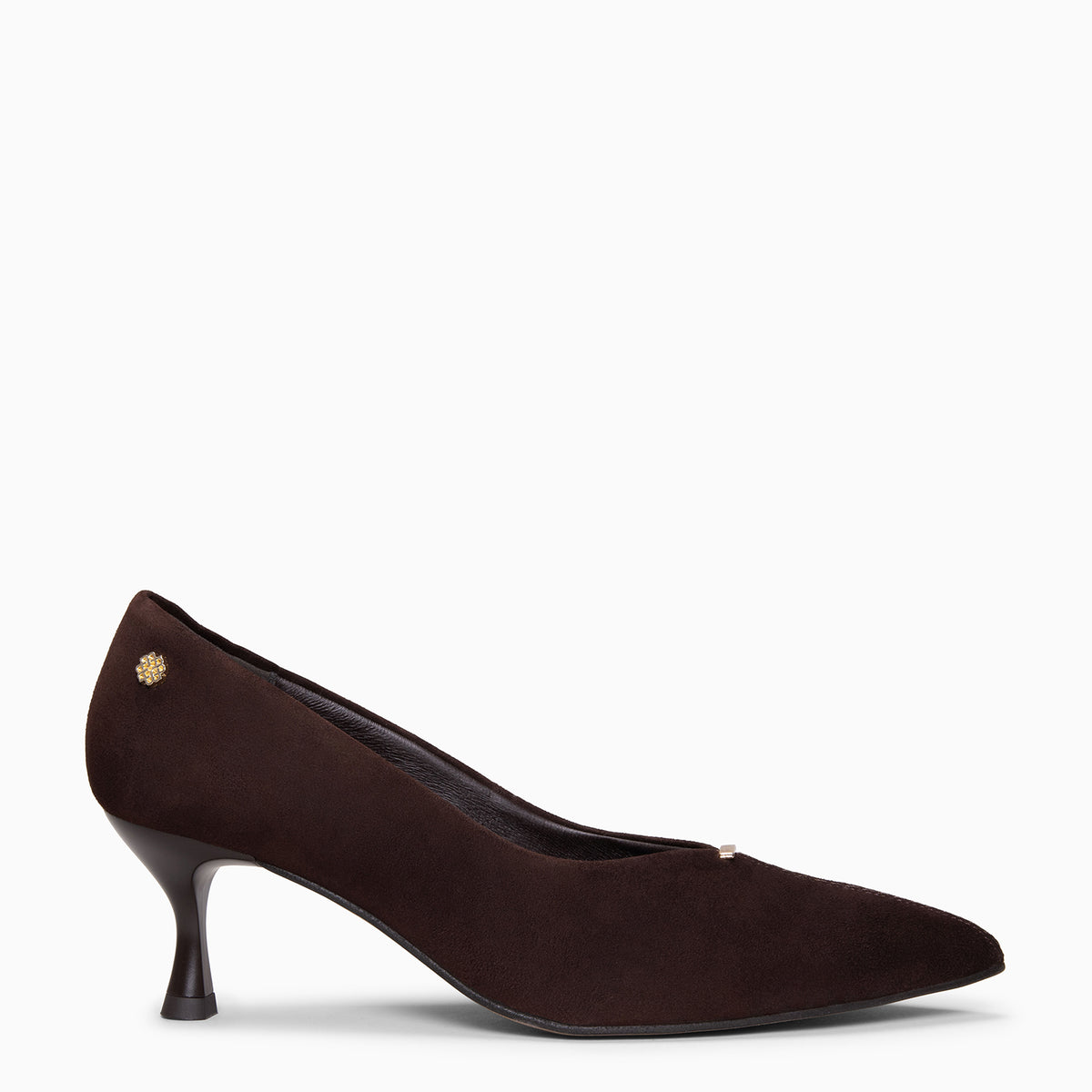 BERTA - BROWN Kitten heel shoes