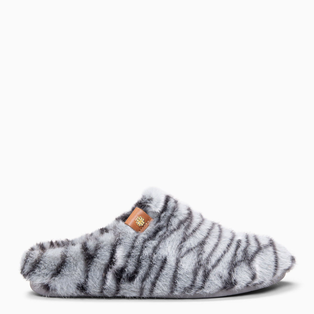 KOMFY DREAMS - Chaussons ultra douceur ANIMAL PRINT GRIS