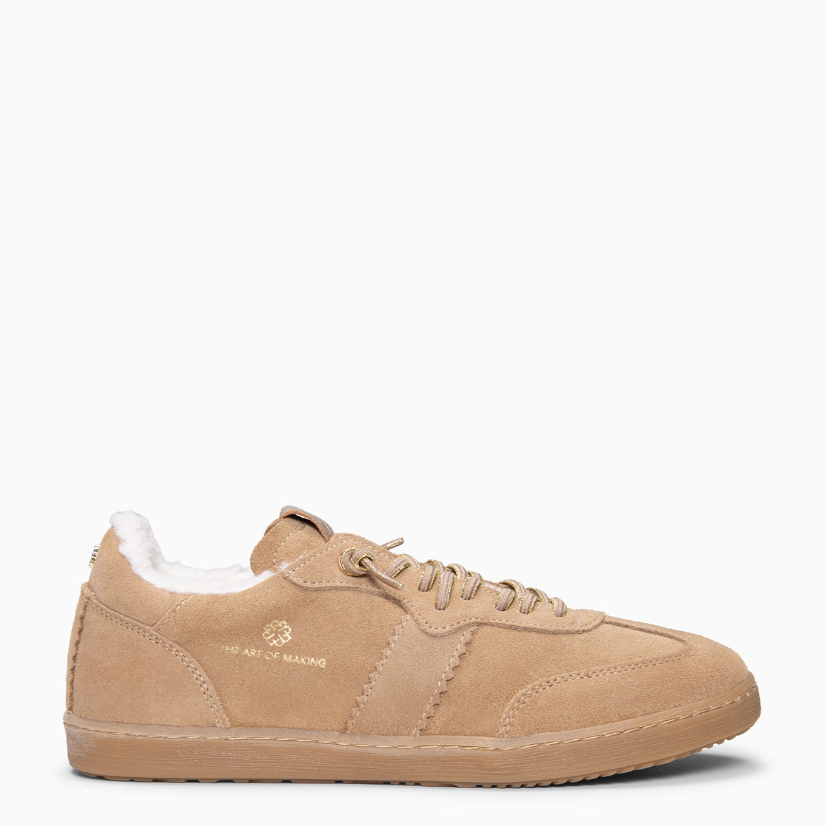 STÜDIO 01 - Baskets pour femme en daim BEIGE