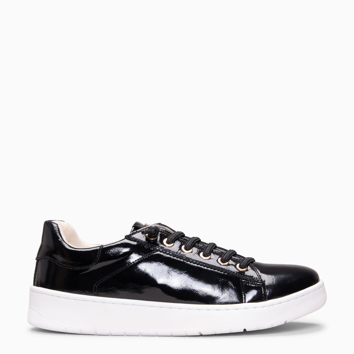 NANTES - Zwate Leren sneakers van lakleer