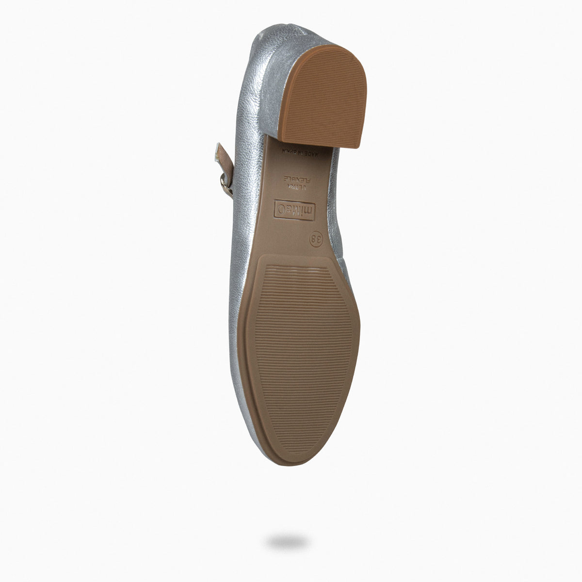 NORA – SILVER Mary-Janes with low heel