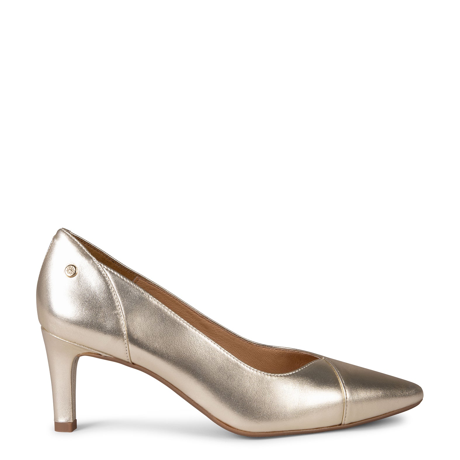 GLAM S - Zapatos de salón de tacón bajo PLATINO - miMaO ®