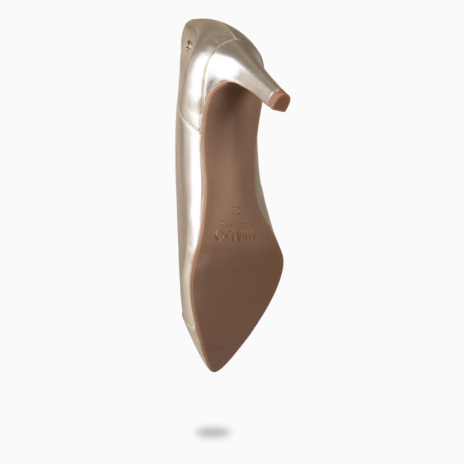 GLAM S - Zapatos de salón de tacón bajo PLATINO - miMaO ®