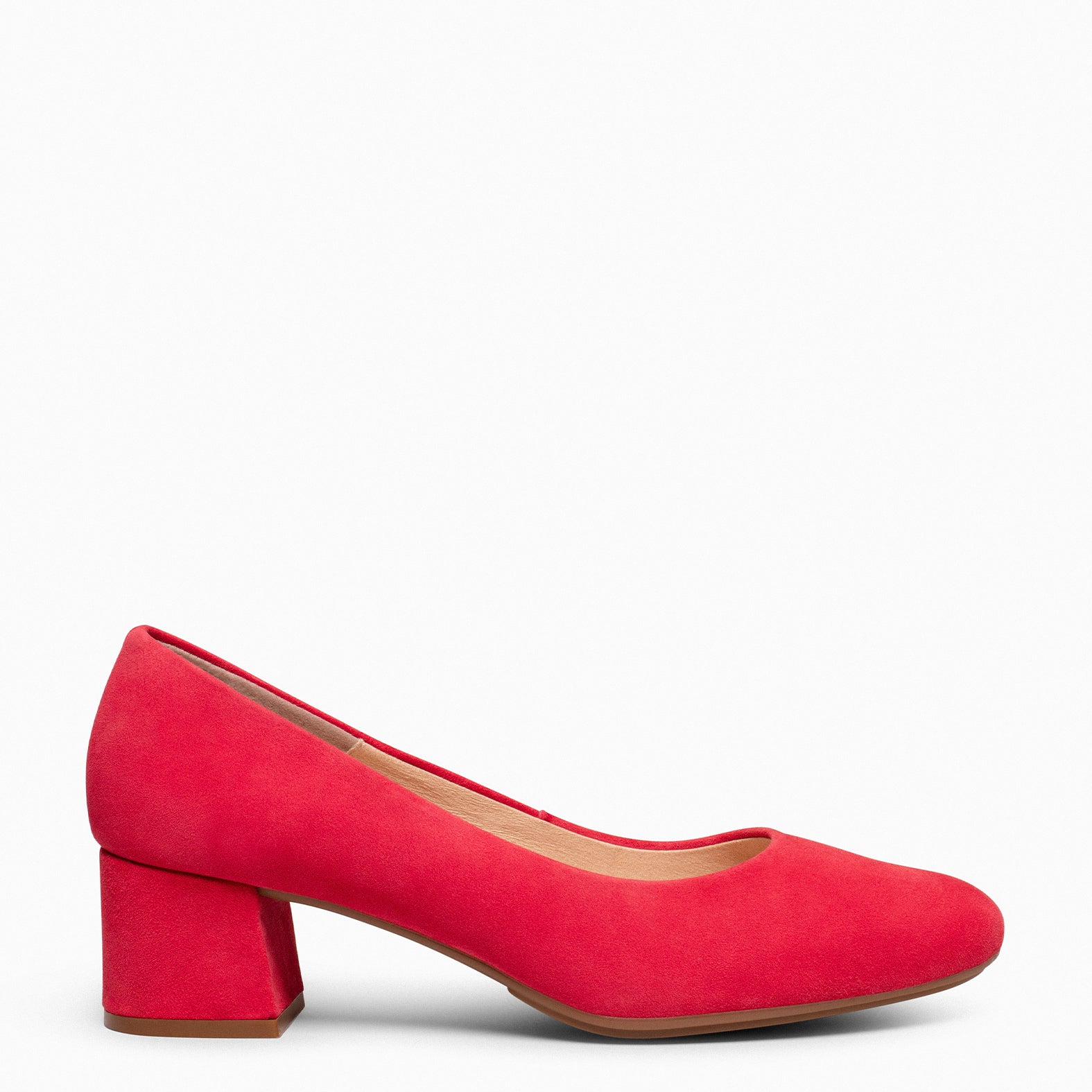 URBAN REDONDO - Zapatos de tacón bajo de ante ROJO - miMaO ®