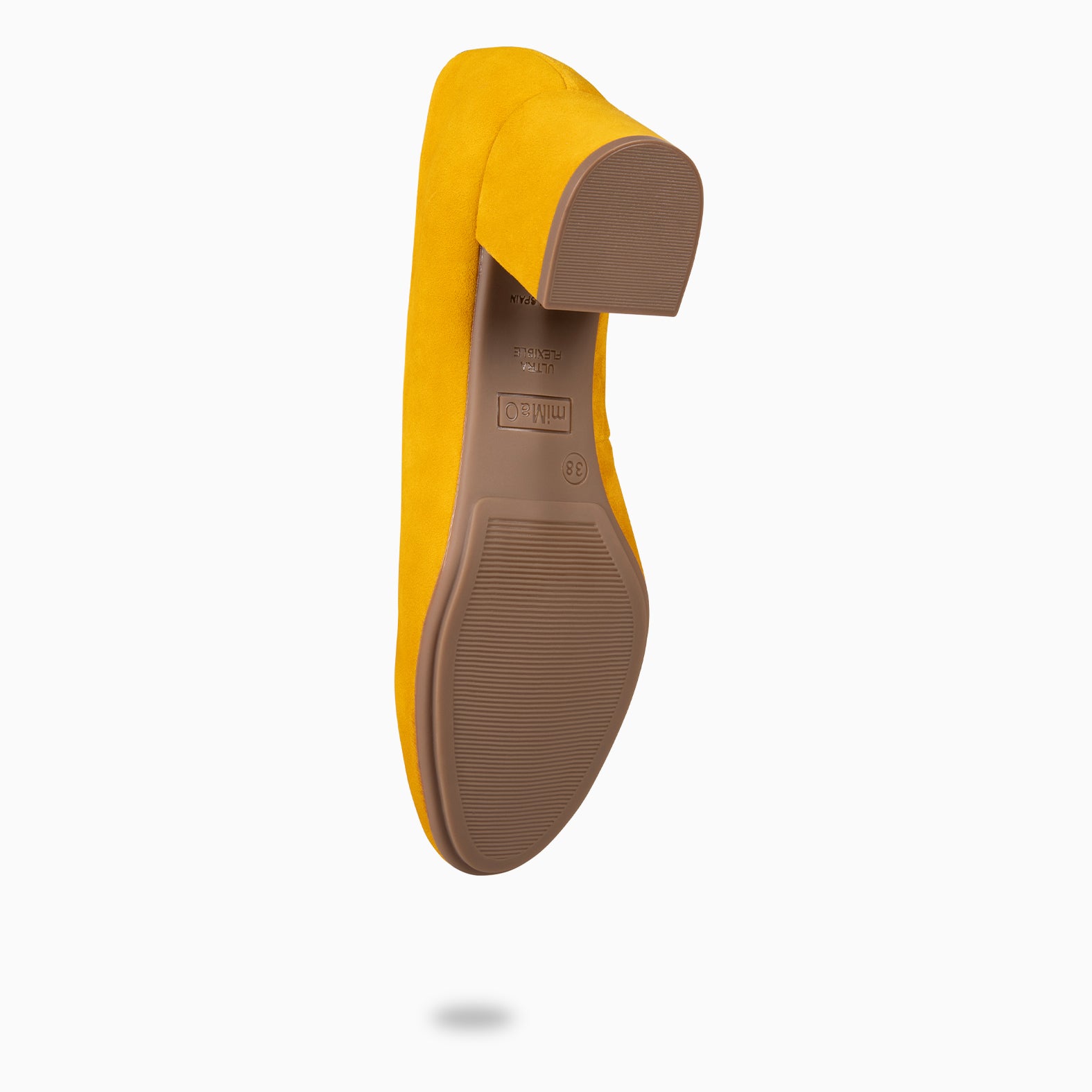 URBAN REDONDO - Zapatos de tacón bajo de ante MOSTAZA - miMaO ®