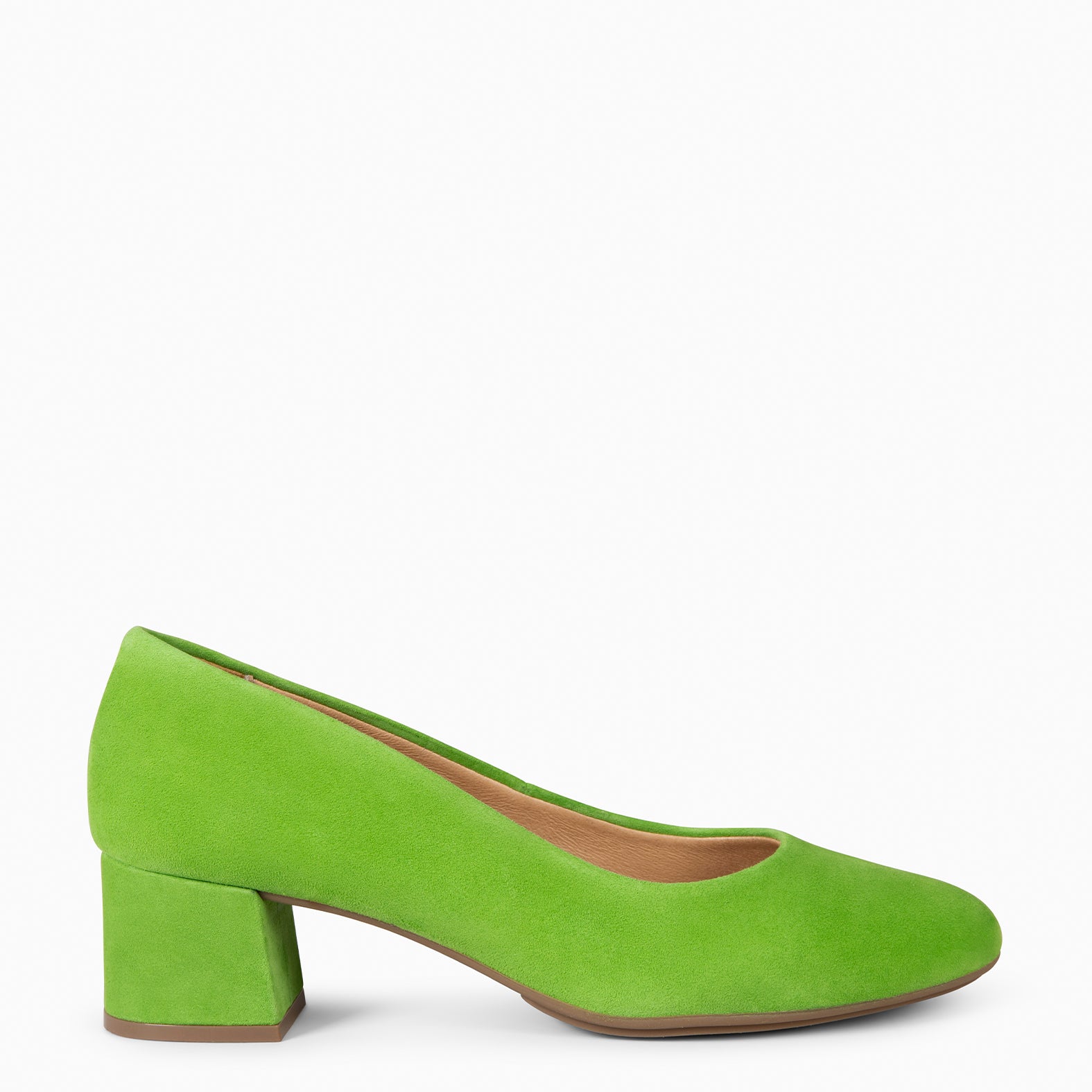 URBAN REDONDO - Zapatos de tacón bajo de ante VERDE - miMaO ®
