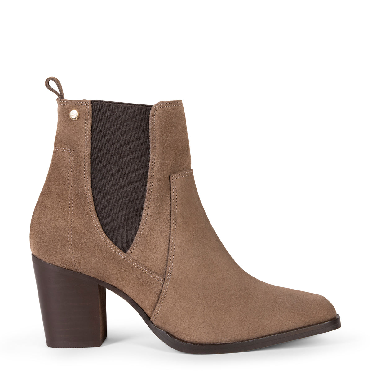 AMBER – Botines de tacón ancho TAUPE