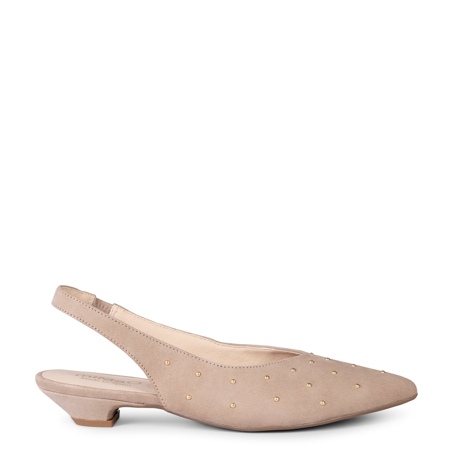 ORION – ZAPATOS BAJOS DESTALONADOS CON TACHAS TAUPE - miMaO ®