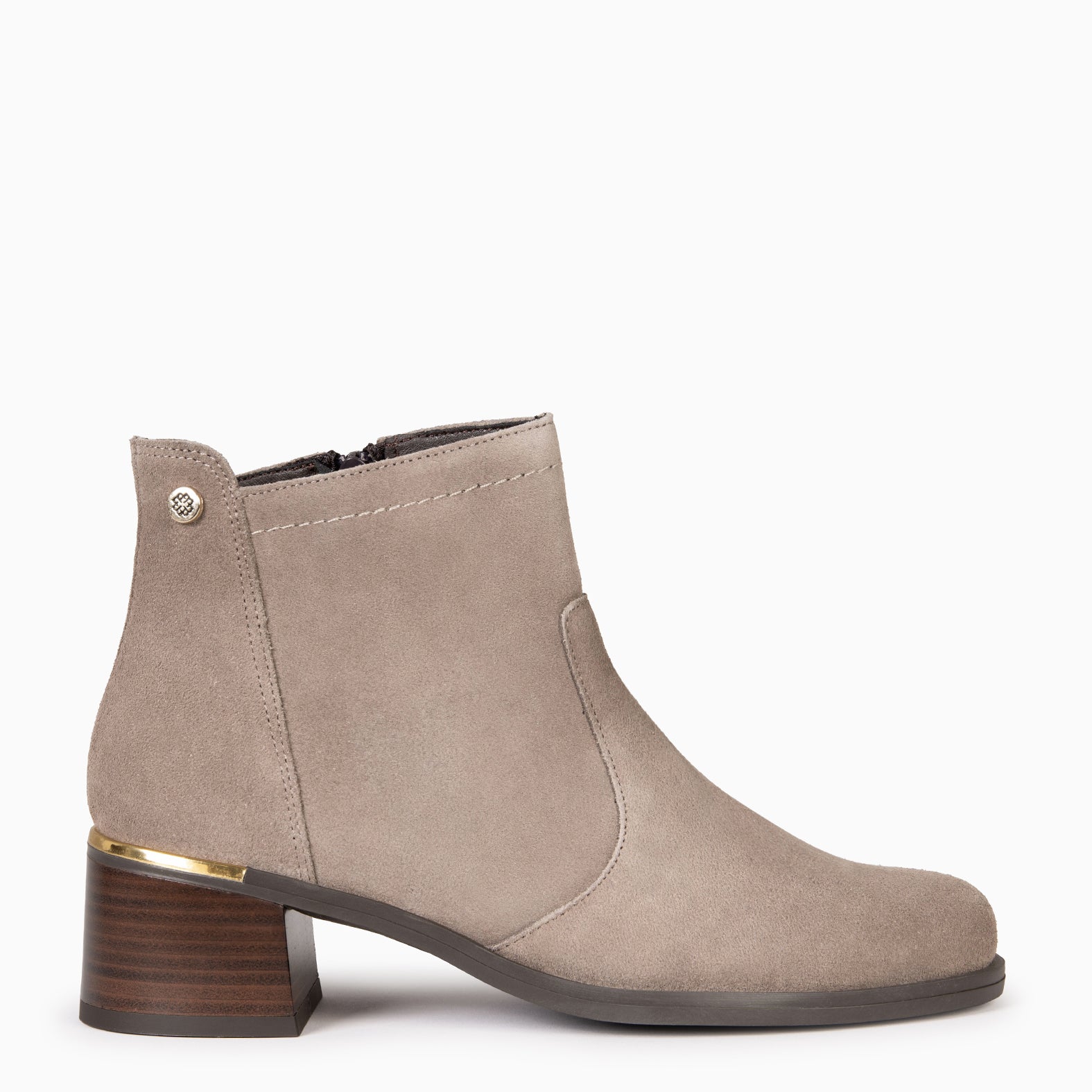 NIXIE – botines de tacón bajo para mujer TAUPE - miMaO ®