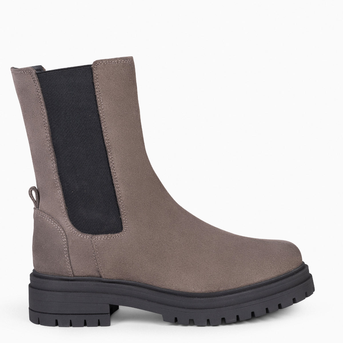 STAMFORD - Botines Chelsea TAUPE con Plataforma Track