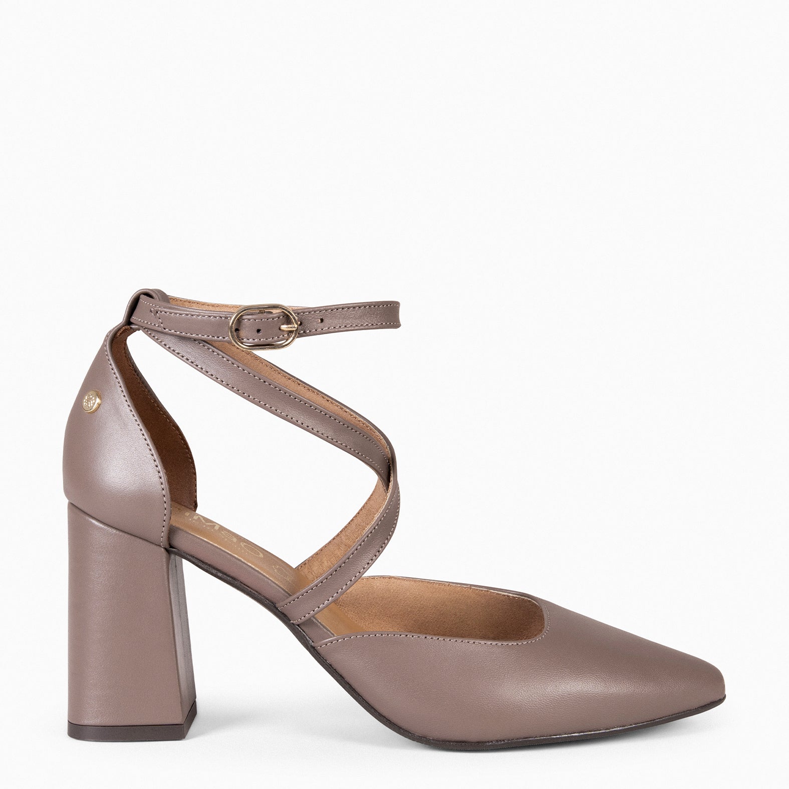 ARIEL - Sandalia de fiesta con tacón TAUPE - miMaO ®