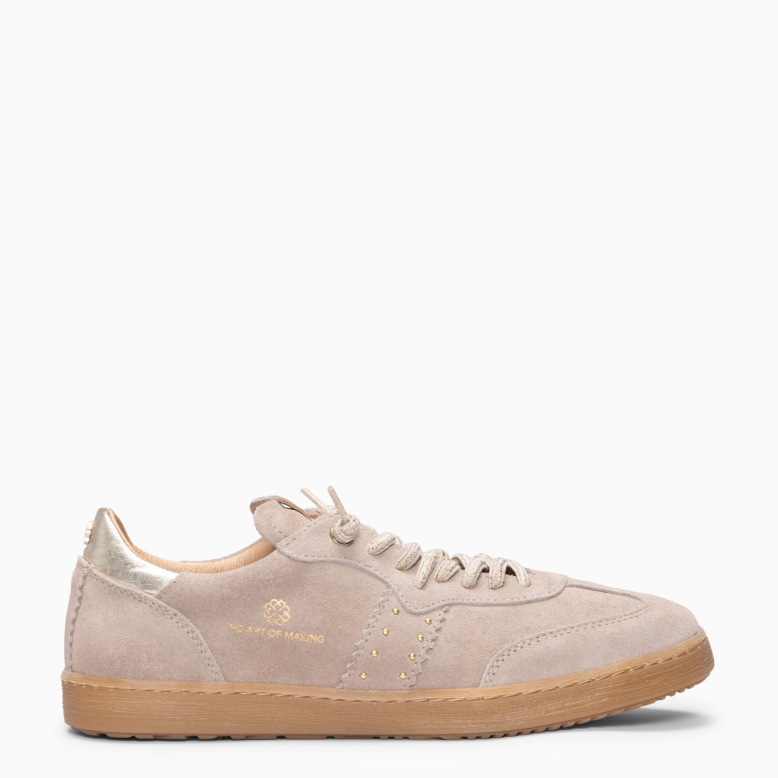 STÜDIO 01 - Baskets pour femme en cuir TAUPE