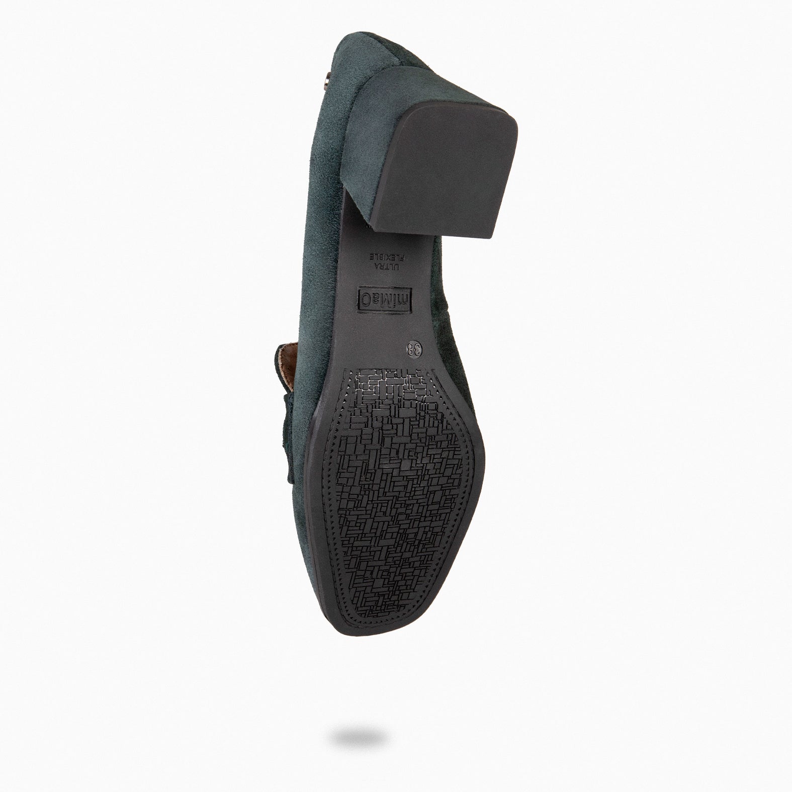 CAMILA – Mocasines de tacón ancho VERDEBOSQUE - miMaO ®