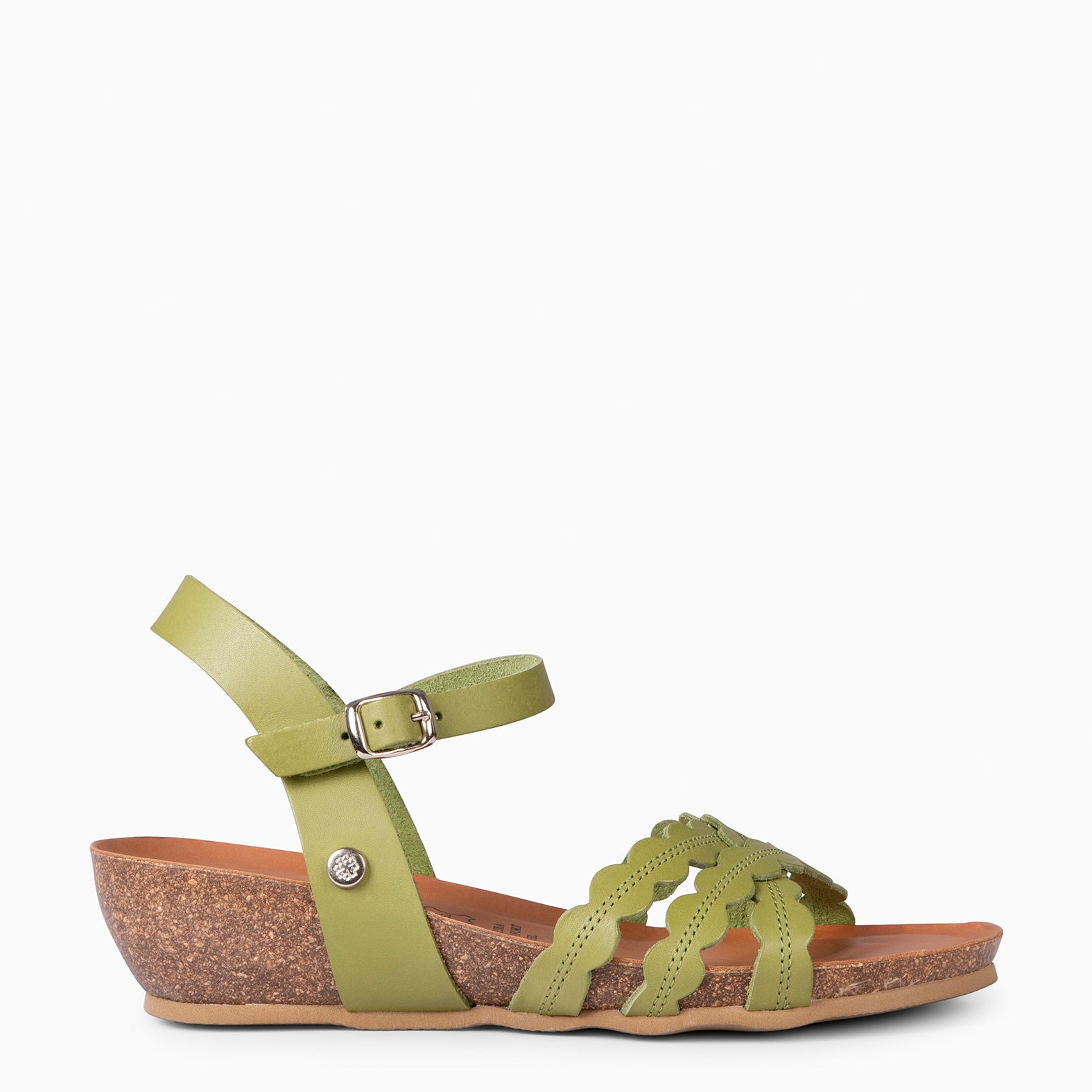 MALTA - SANDALIA BIO CON CUÑA VERDE