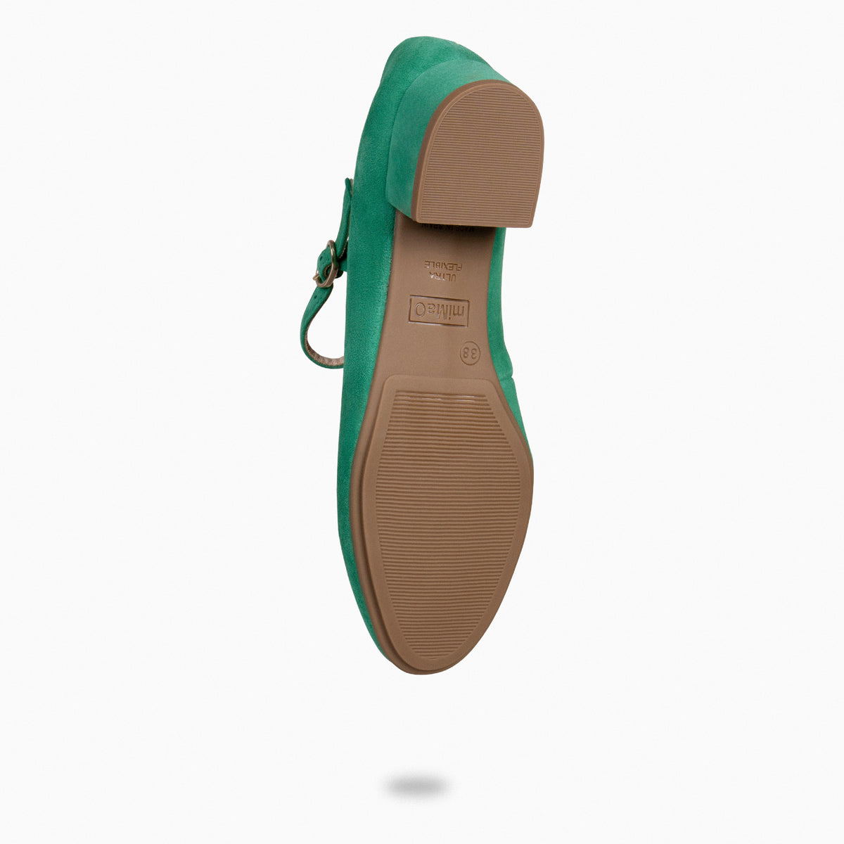 NORA – GREEN Mary-Janes with low heel