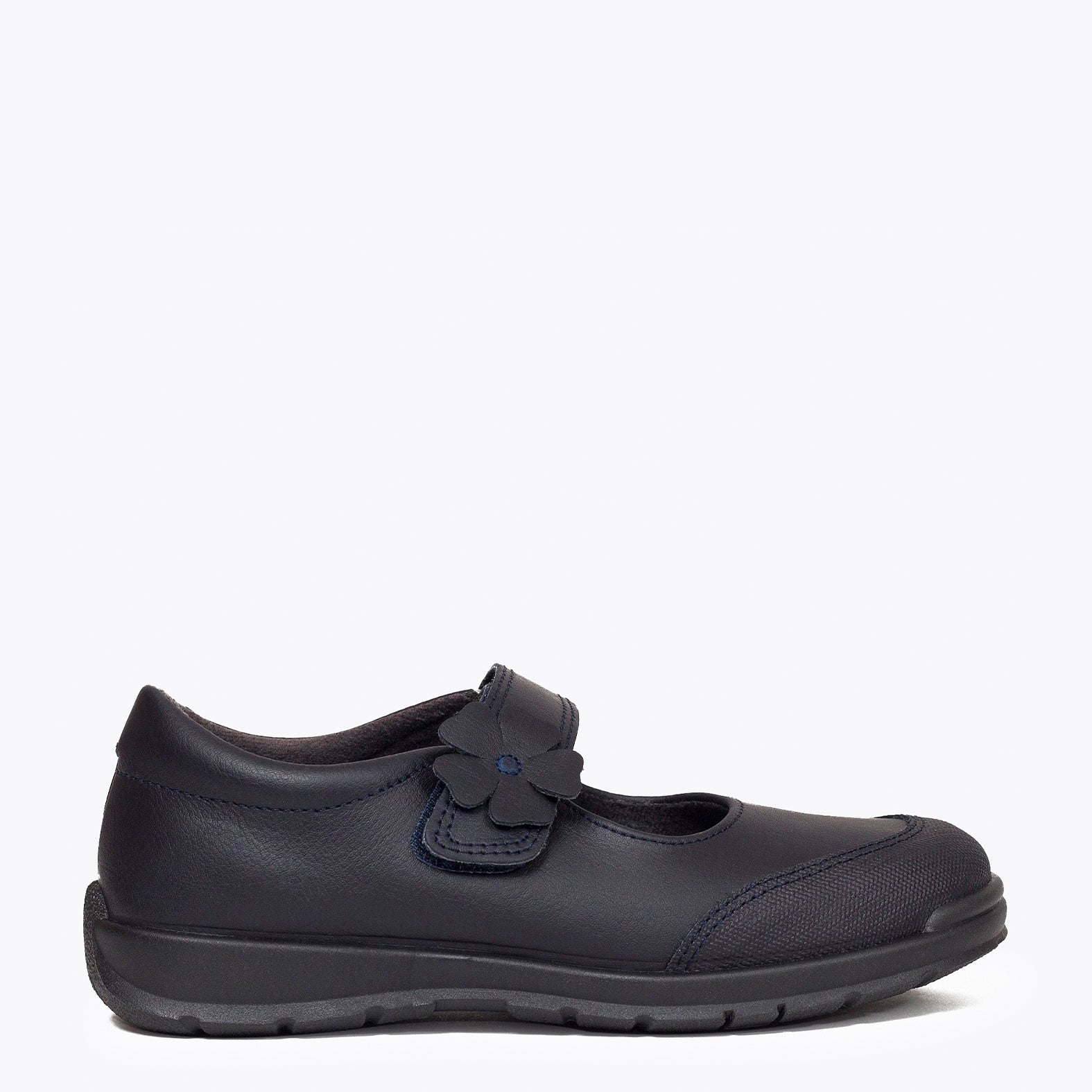 Zapatos Colegiales niña “Merceditas” en piel Azul Marino