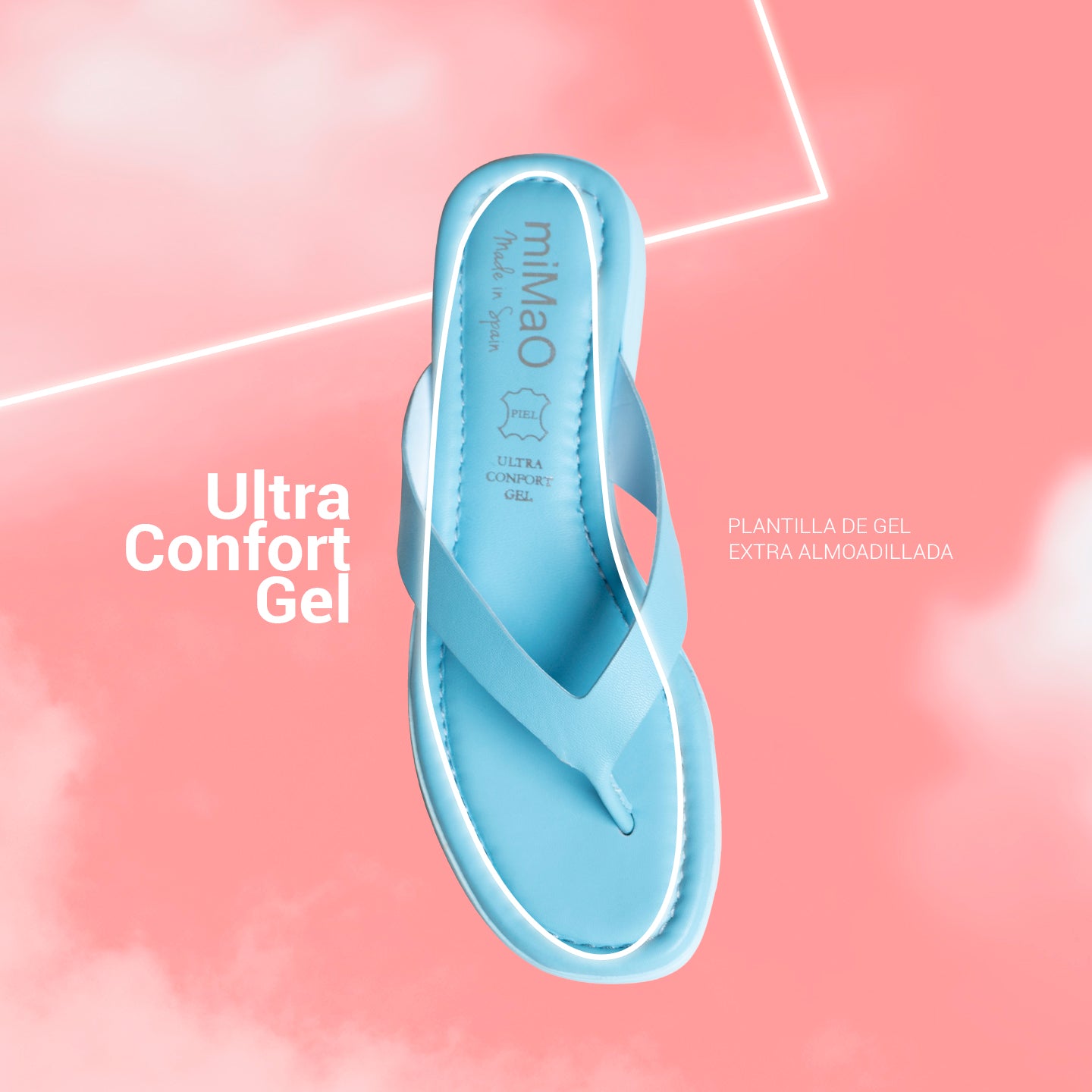 FLIP FLOP - Sandalias de dedo planas AZULES