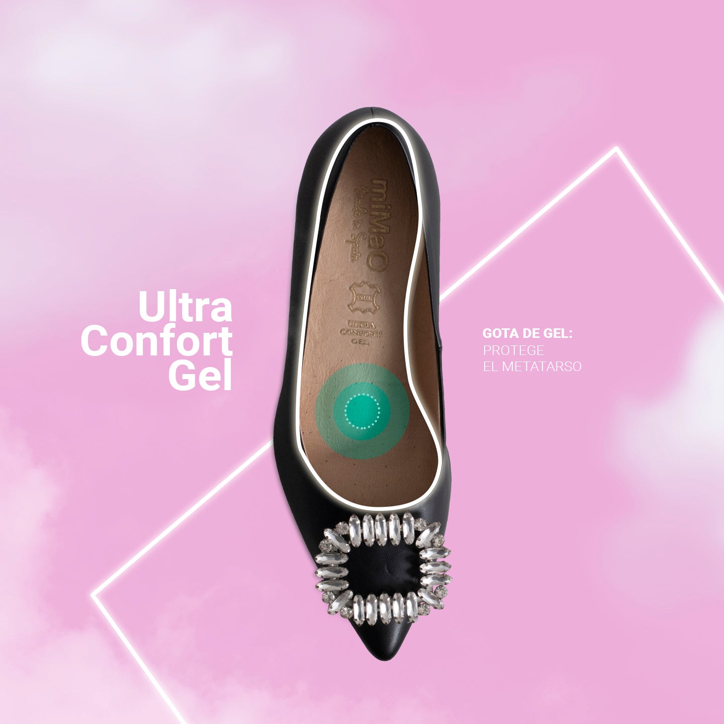 ELLA - Zapatos de tacón fino BEIGE con pedrería