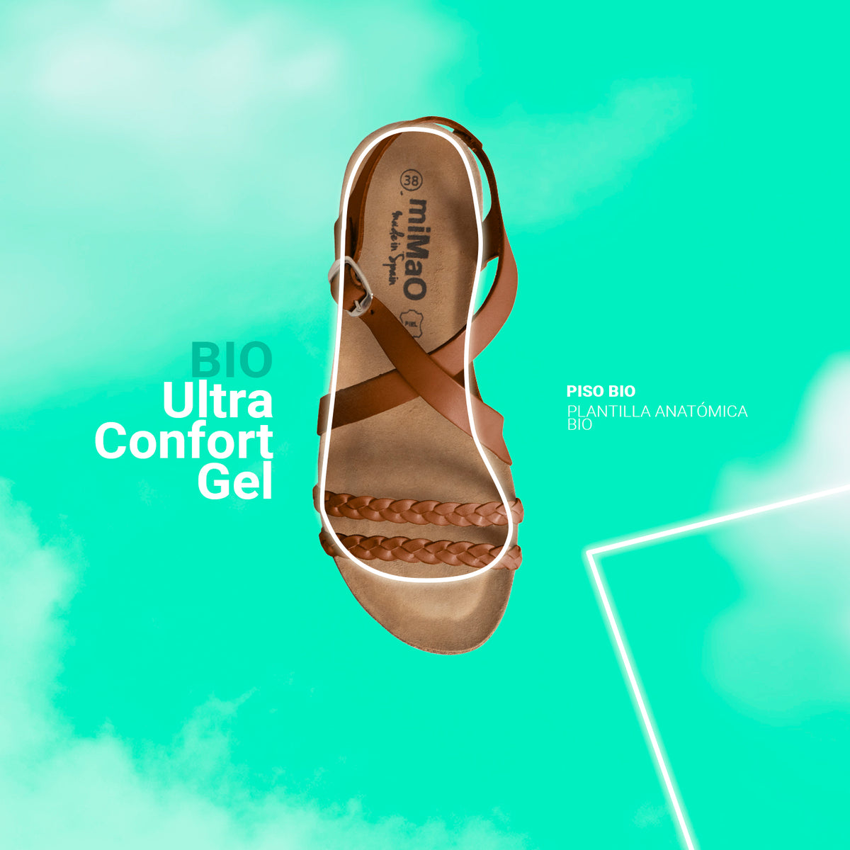 INDIE - Sandalias de tiras cruzadas BEIGE BIO