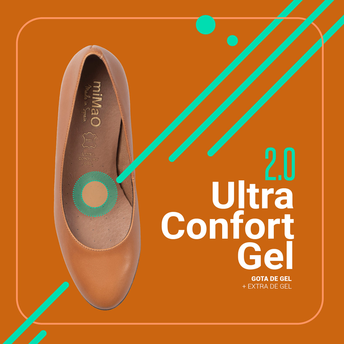 AZAFATA - Zapatos con tacón y plataforma CAMEL